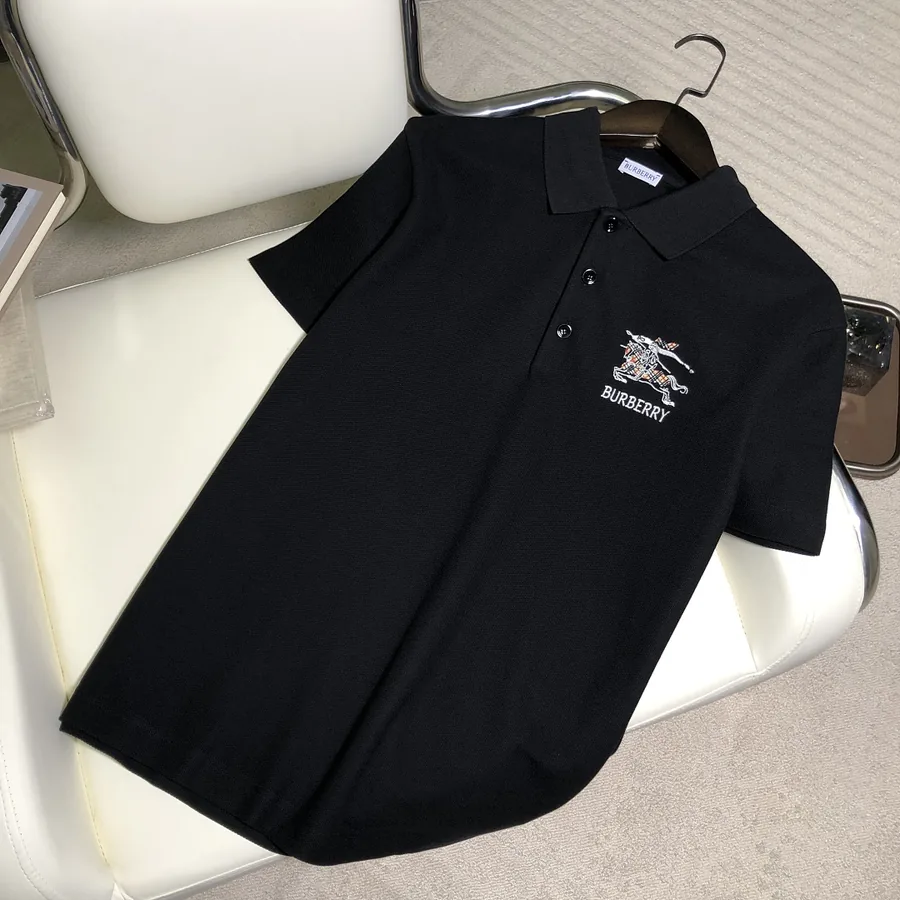 Burberry Equestrian Logo Polo Black