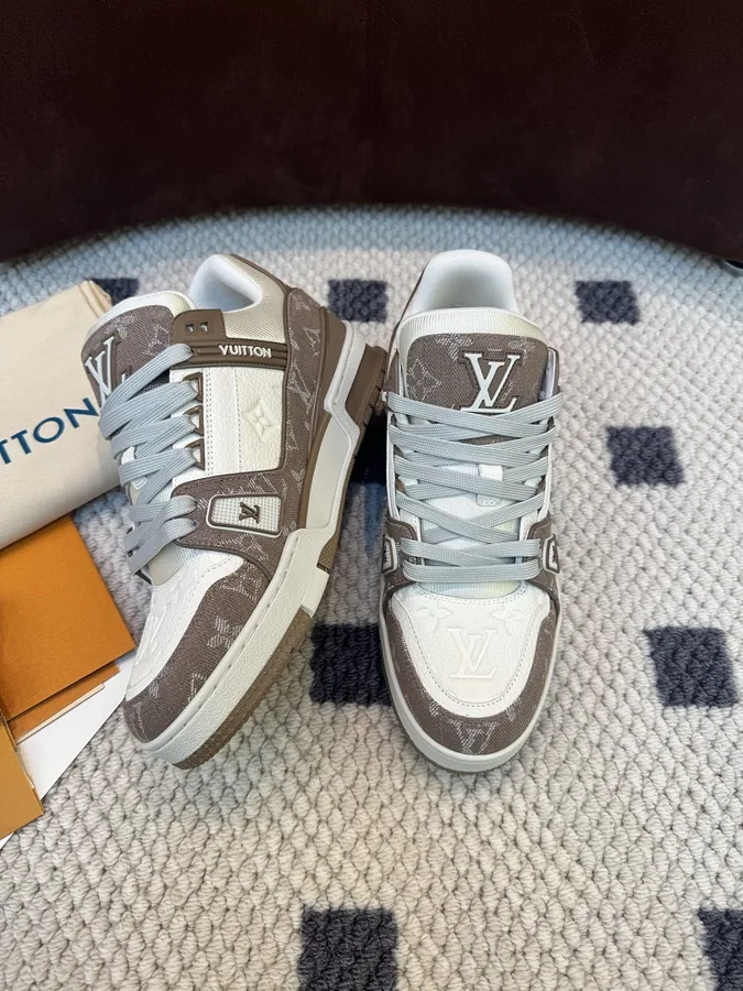 Zegna Leather Slip-On Sneakers Beige