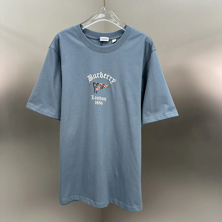 Burberry Check Logo Tee Blue