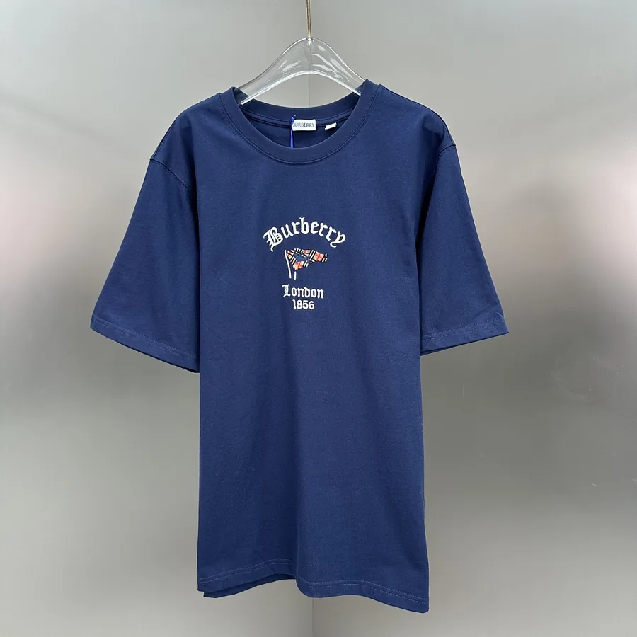 Burberry Check Logo Tee Navy