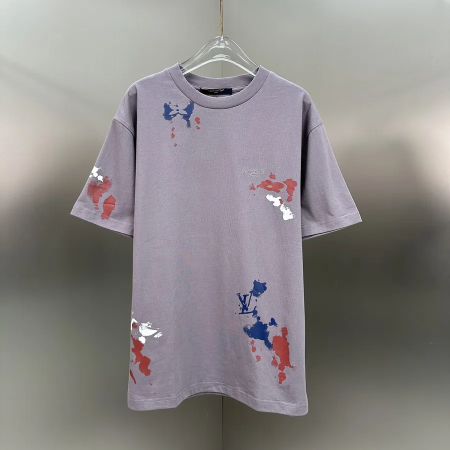 LV Paint Splatter Tee Grey