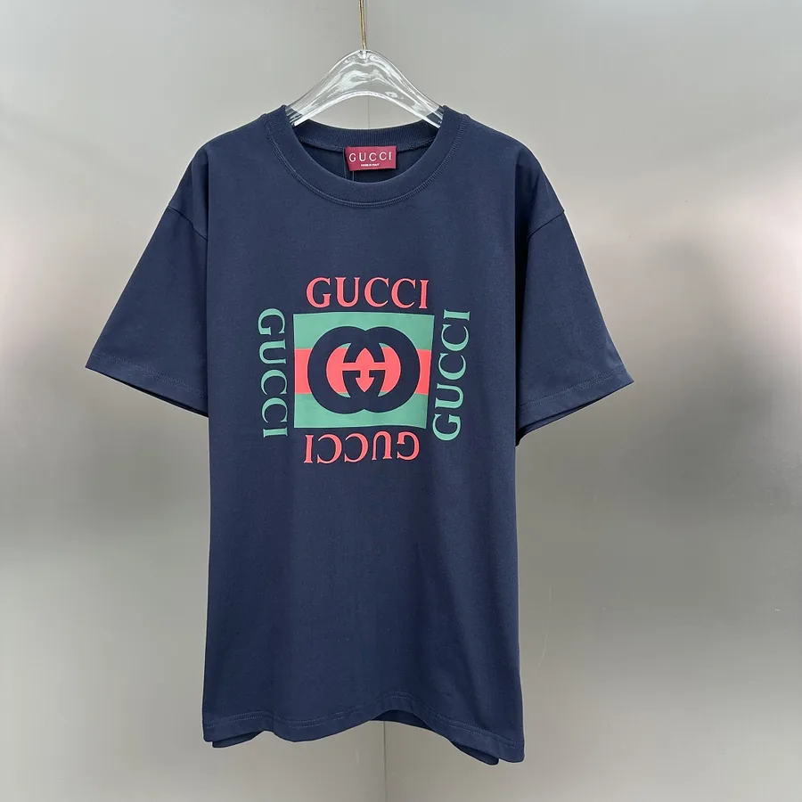 Gucci GG Box Logo Tee Navy