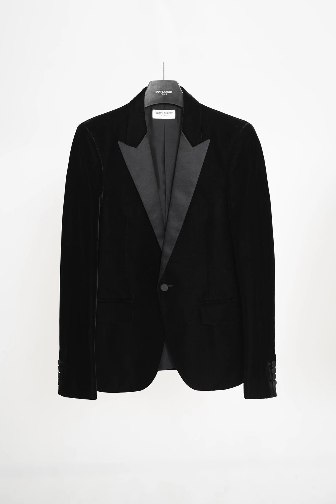 Saint Laurent Style Black Velvet Le Smoking Blazer