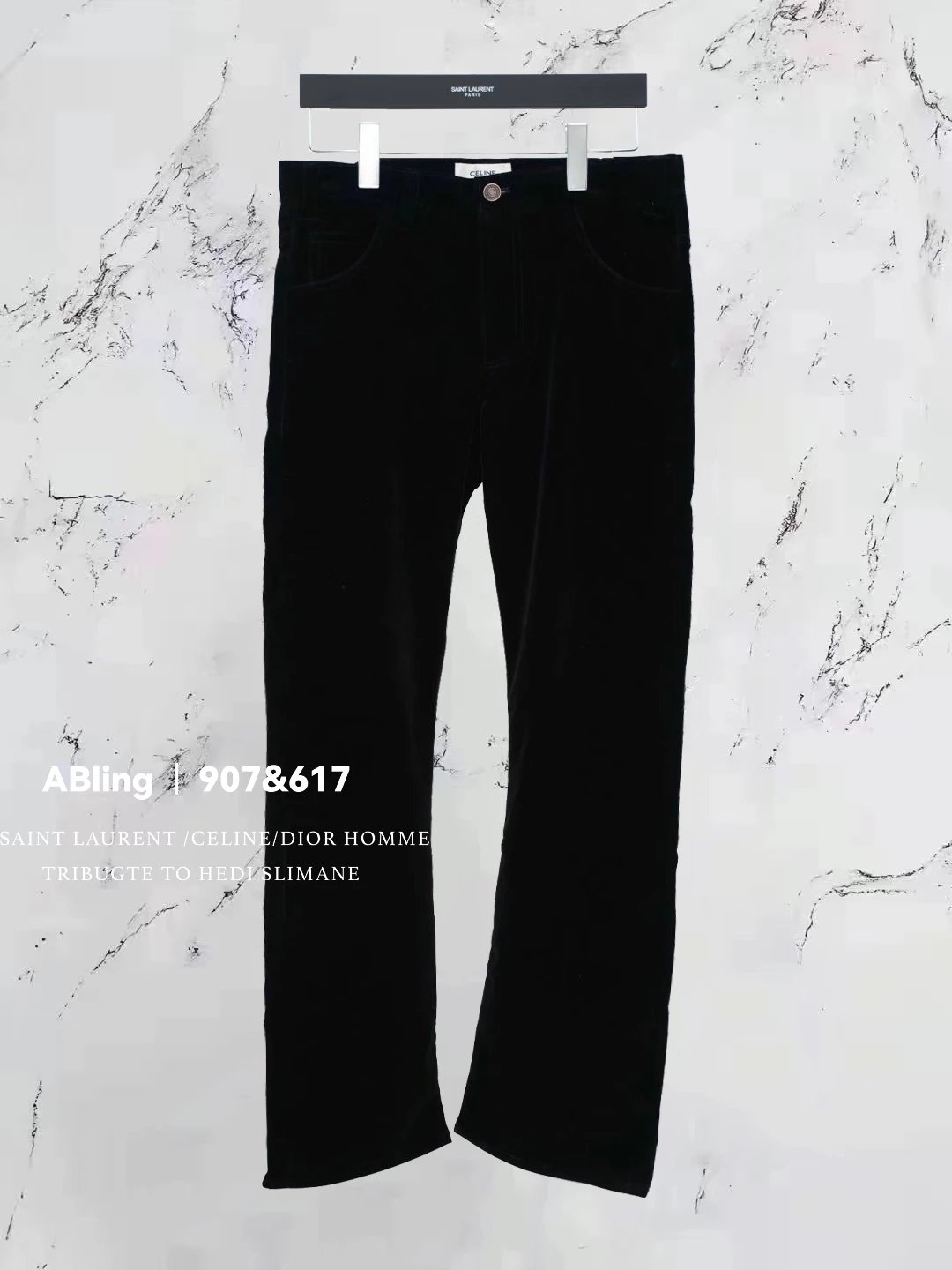 Celine Runway Velvet Flared Trousers