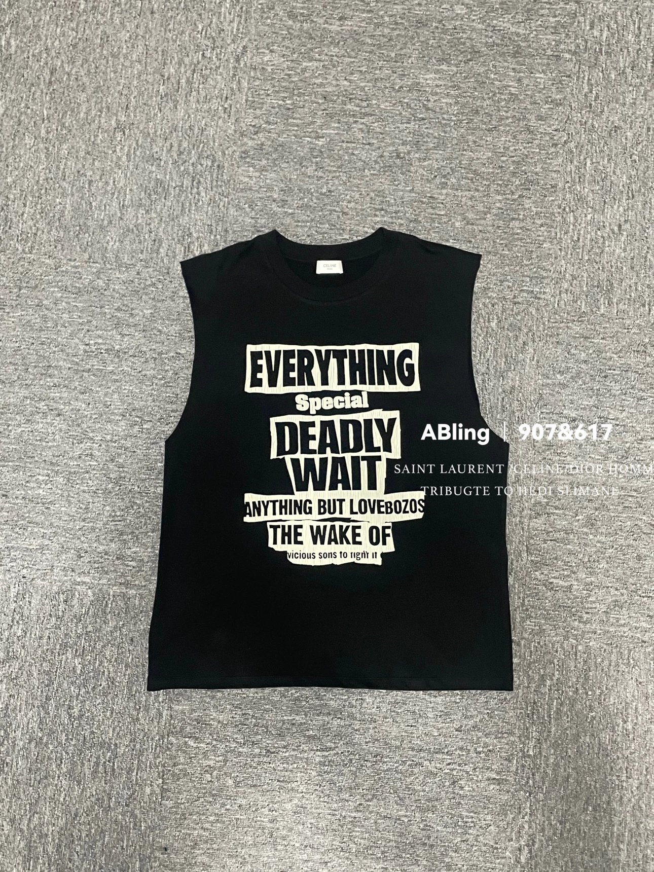 Celine Logo Print Tank Top