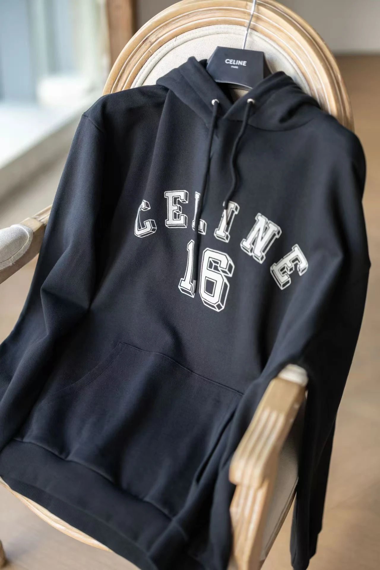 Celine Cracked Print Hoodie