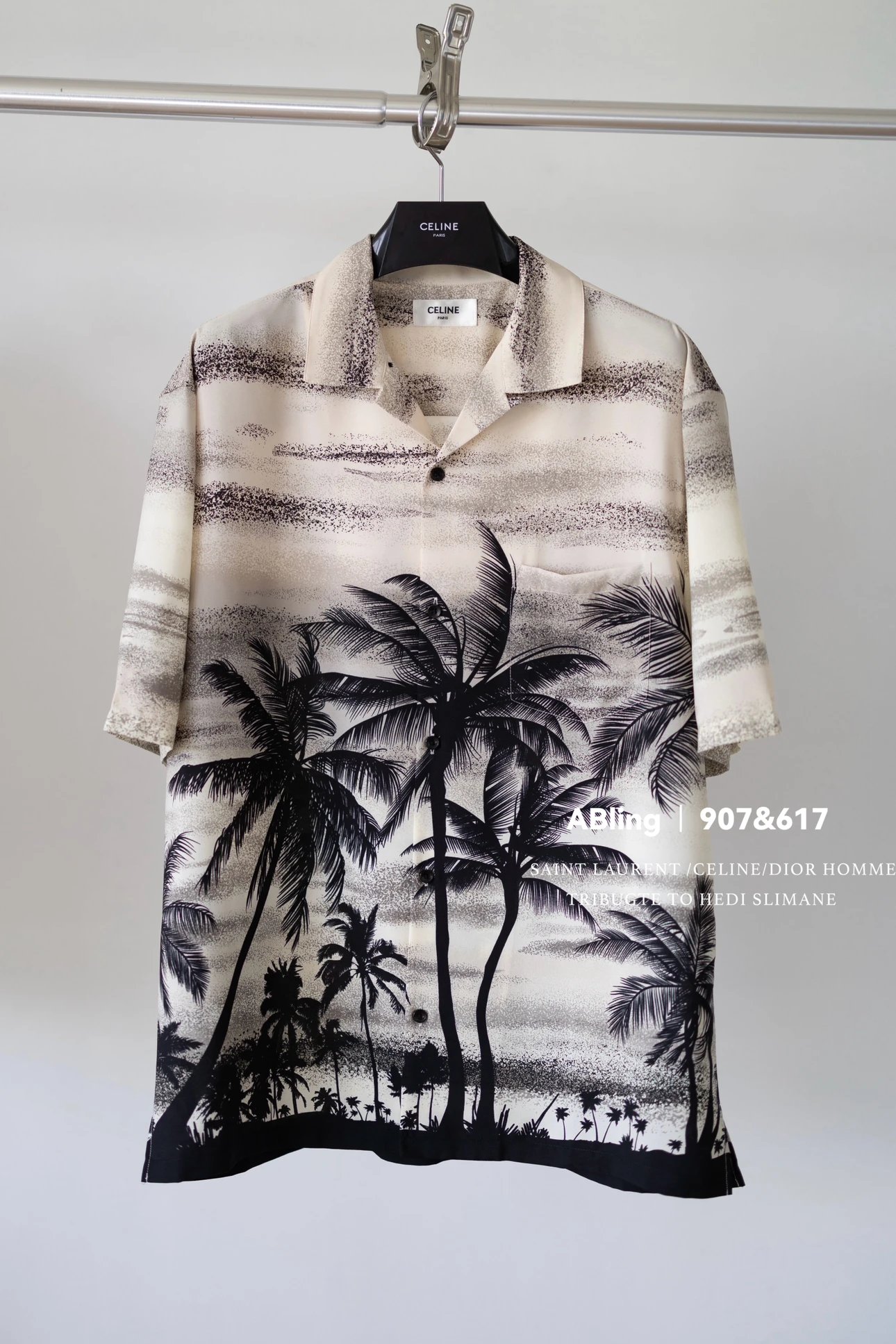 Celine Hawaiian Palm Short Sleeve Shirt