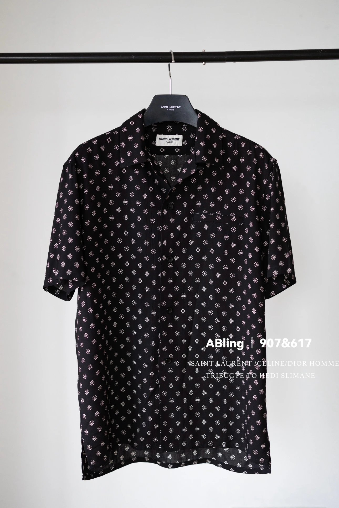 Saint Laurent Style Hawaiian Daisy Short Sleeve Shirt