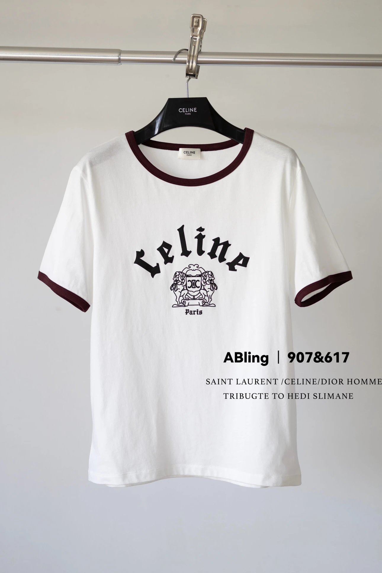 Celine Double Lion Print Tee