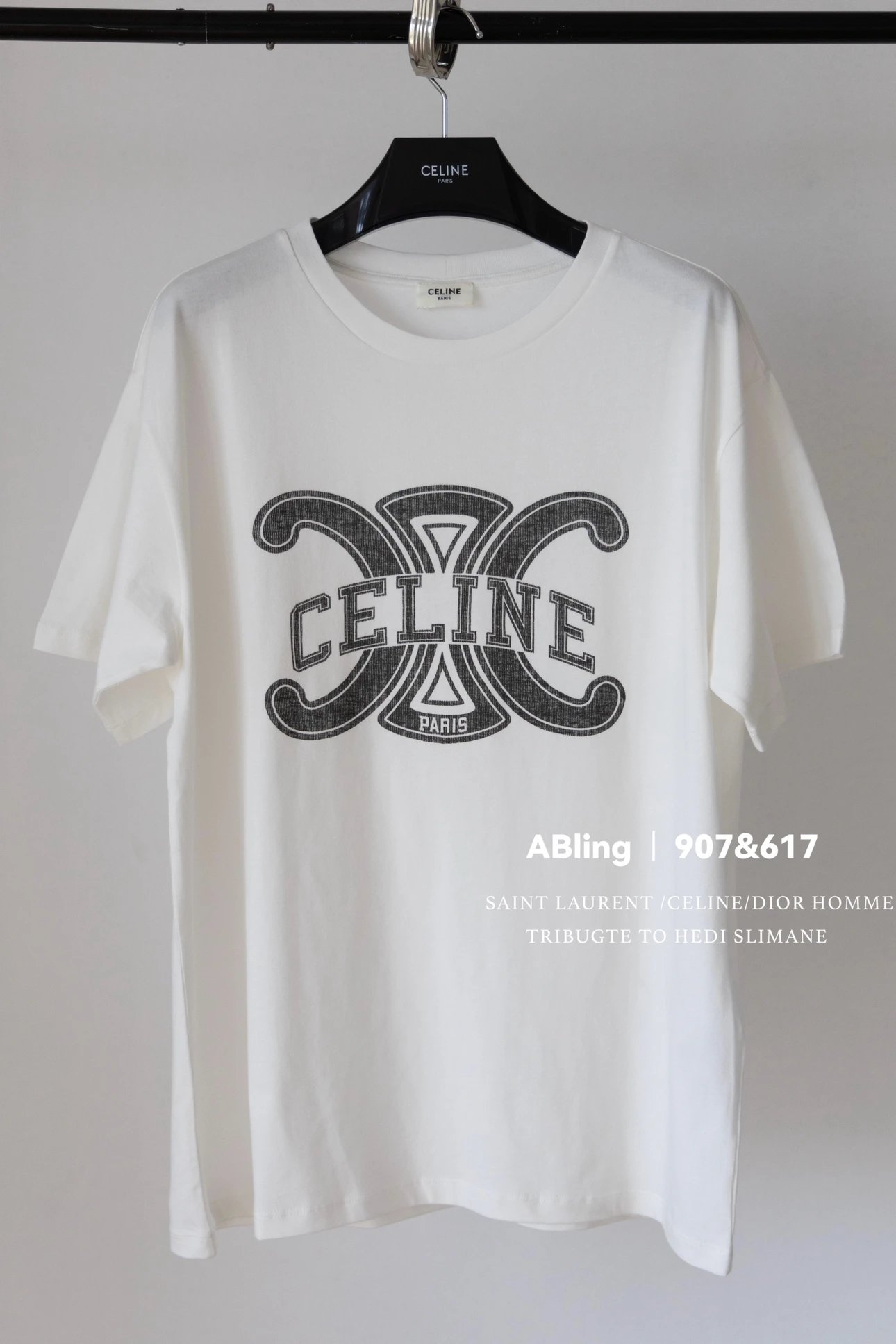 Celine Triomphe Print Oversized Tee