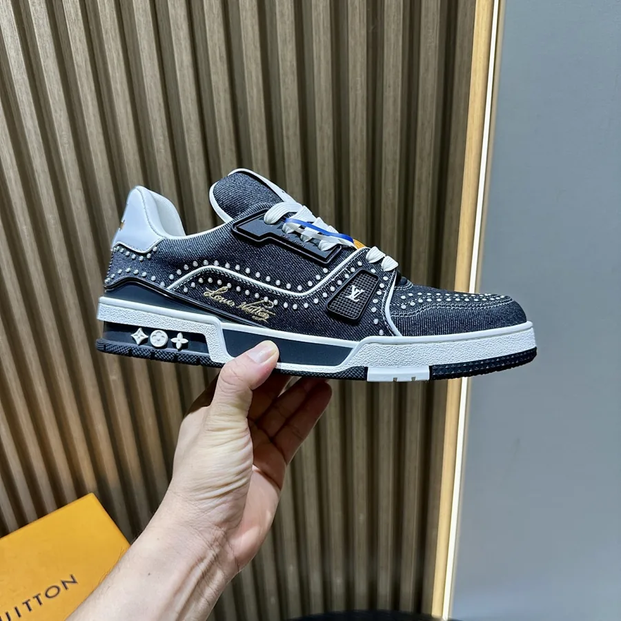 LV Trainer Sneaker Crystal Denim
