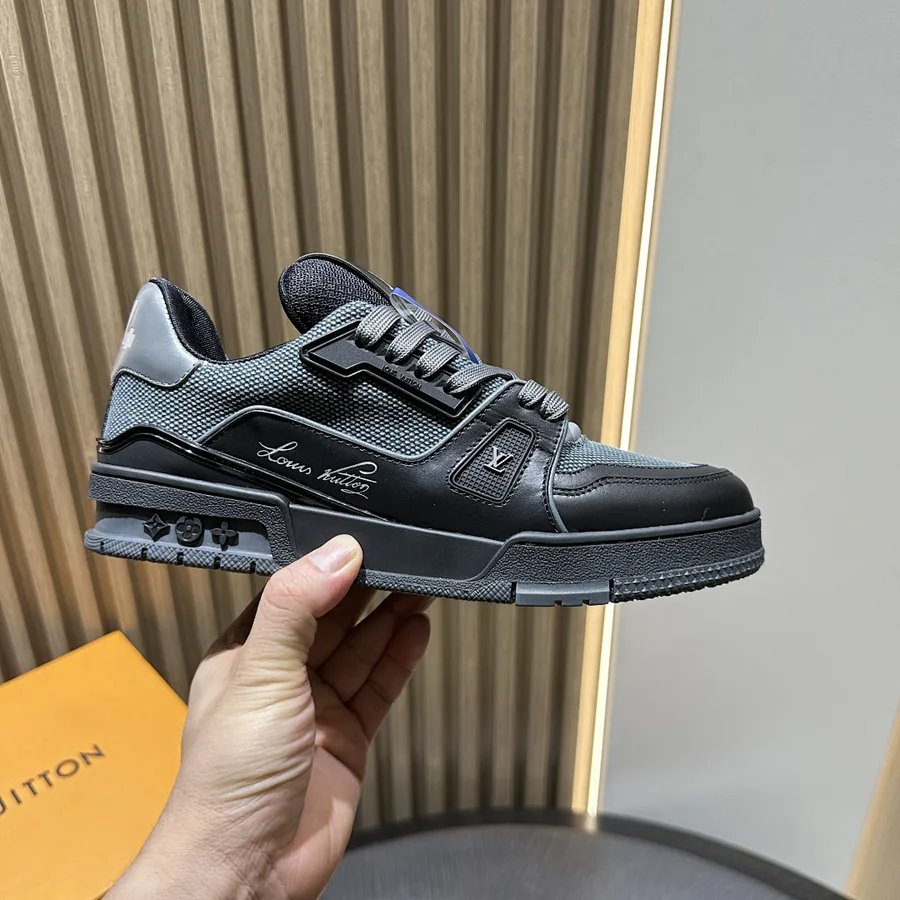 LV Trainer Sneaker Black Grey Monogram