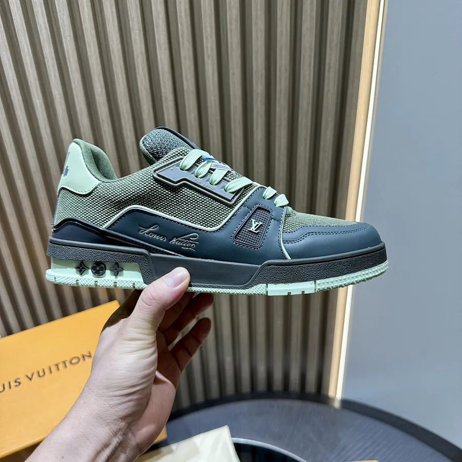 LV Trainer Sneaker Olive Khaki