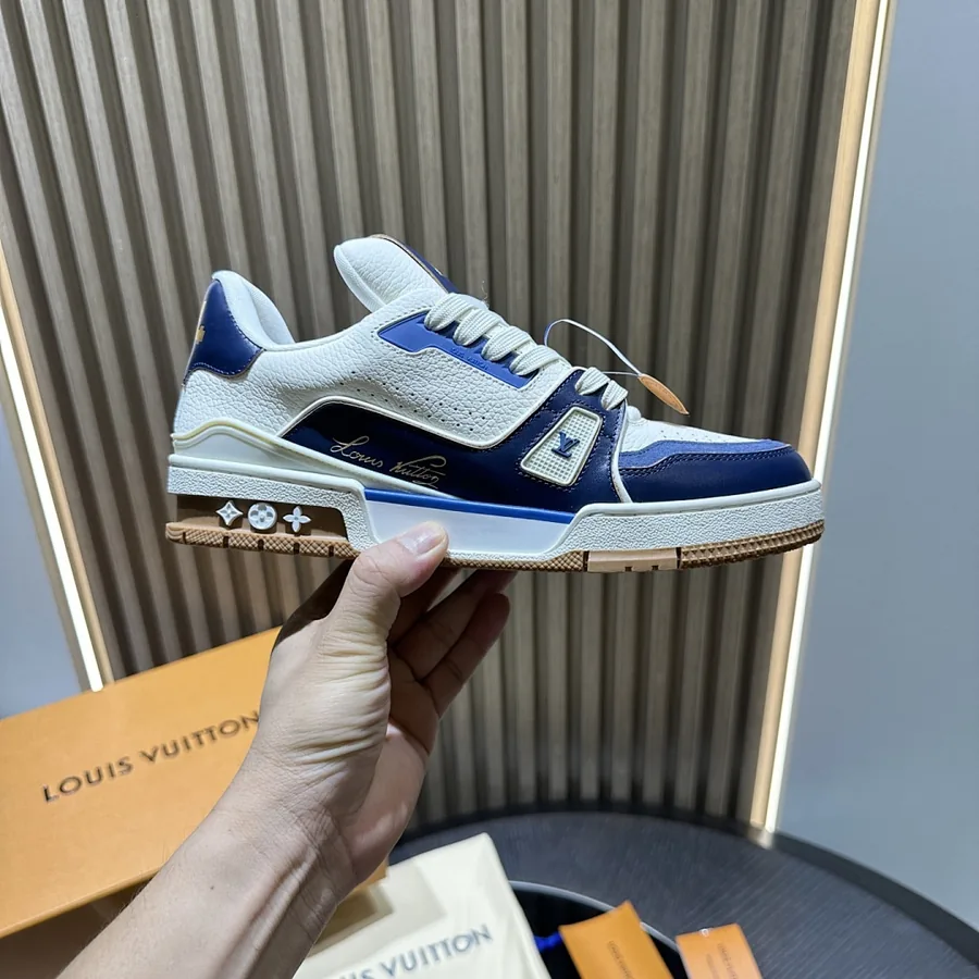 LV Trainer Sneaker Blue White