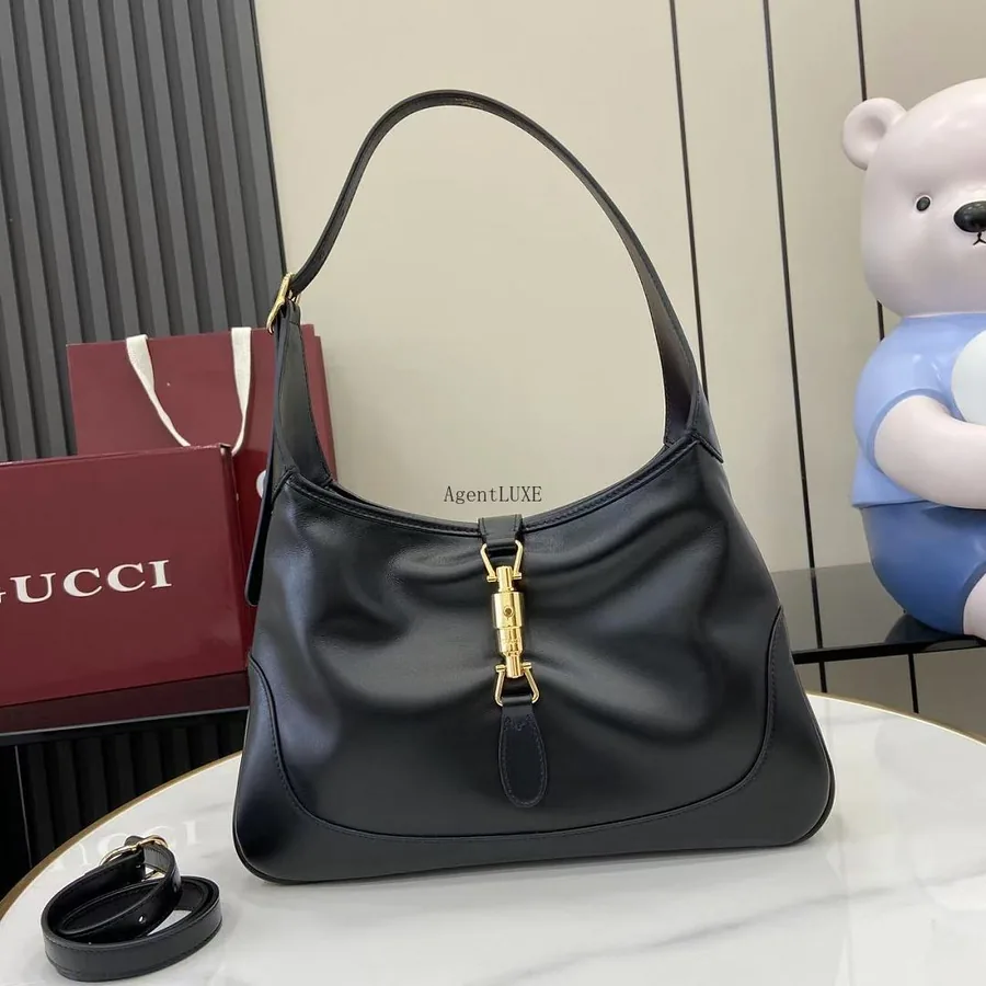 Gucci Jackie 1961 Hobo Bag Black Smooth