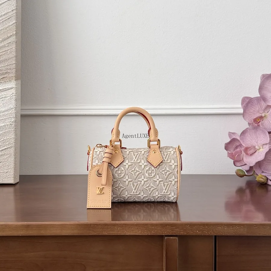LV Speedy Nano Monogram Jacquard Denim