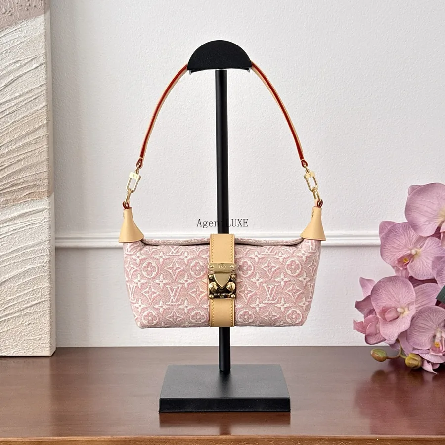LV Monogram Jacquard Mini Buckle Bag Pink