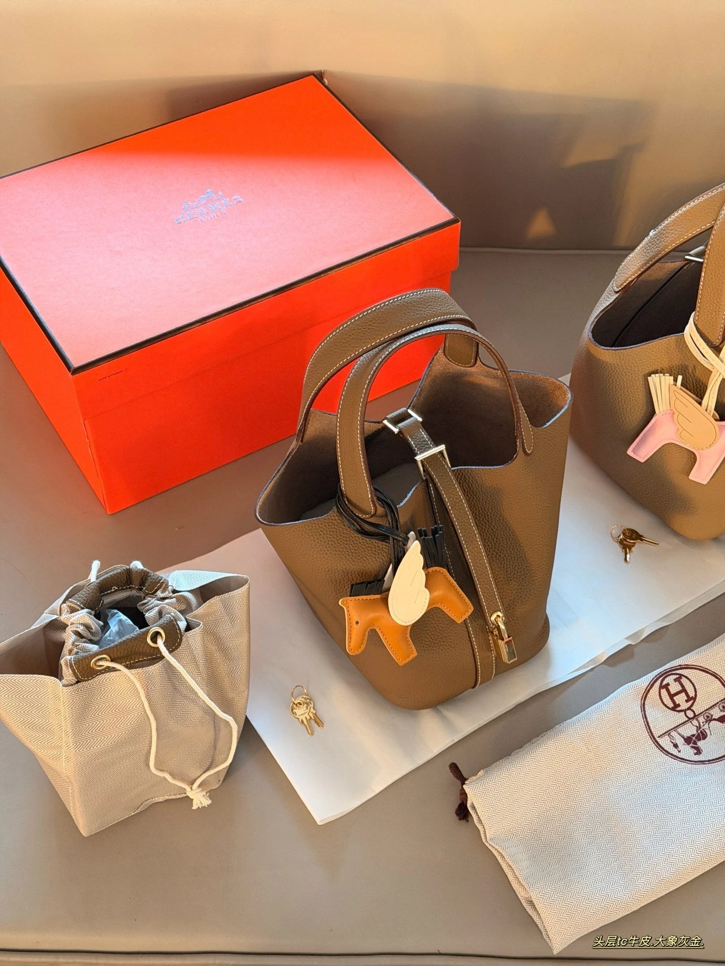Hermes Garden Party Pebbled Leather Tote