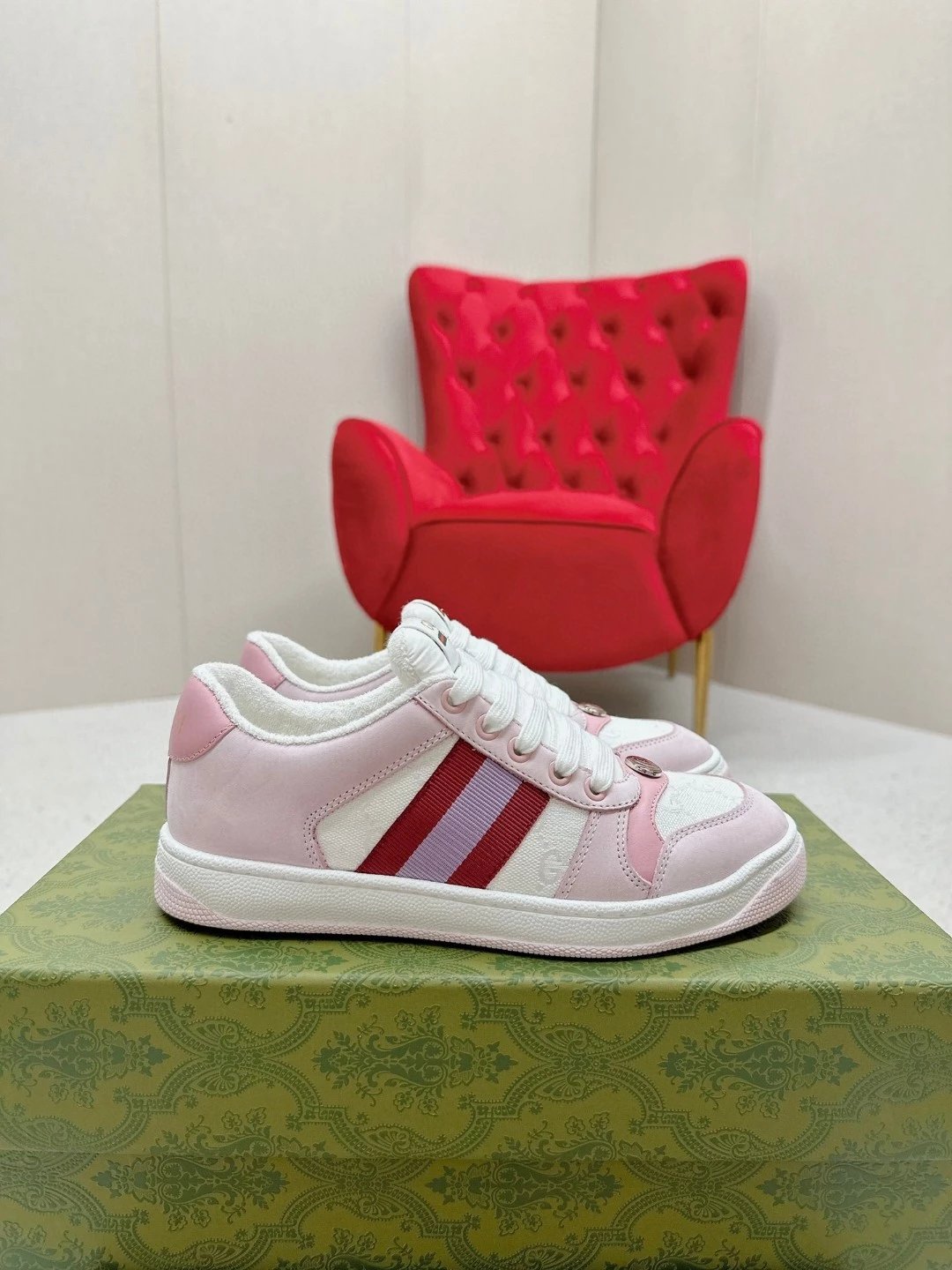 Gucci Rhyton Distressed Sneakers
