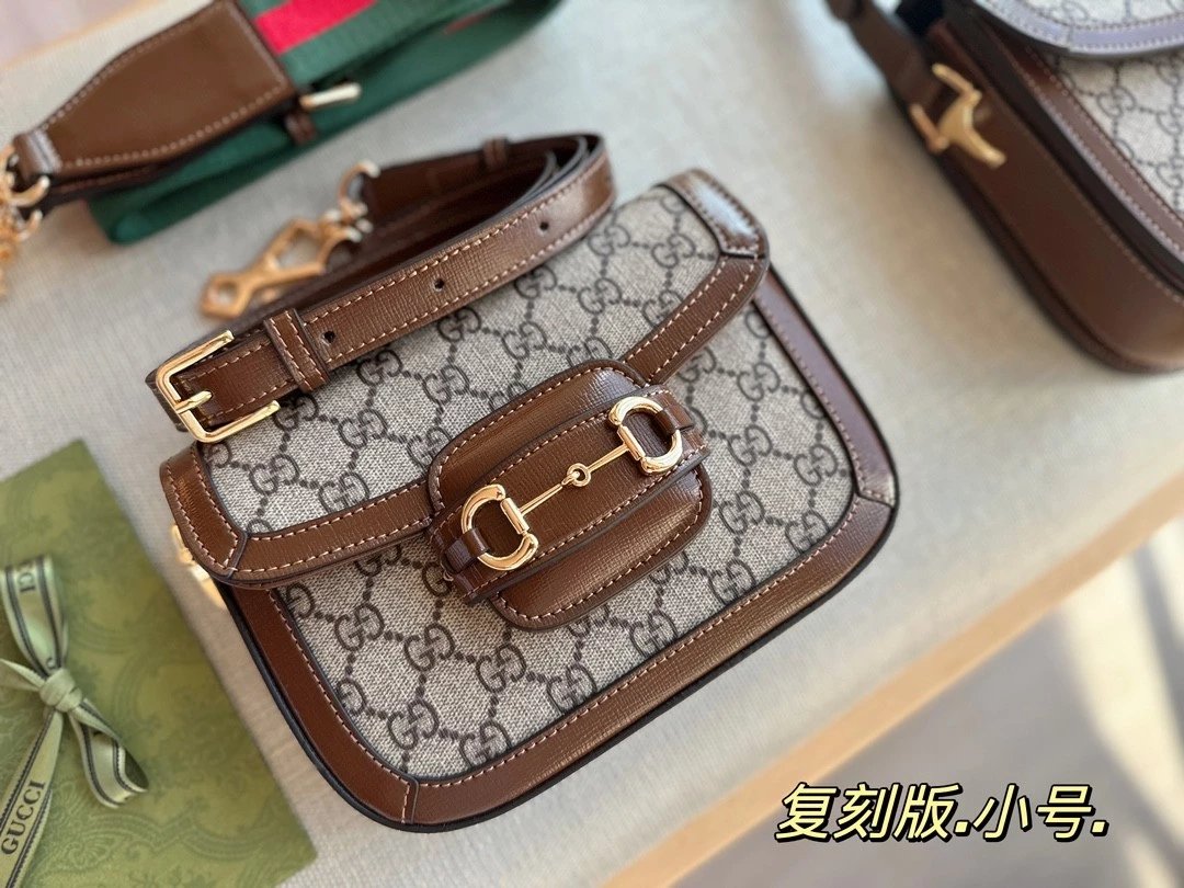 Gucci Horsebit 1955 Mini Monogram Saddle Bag