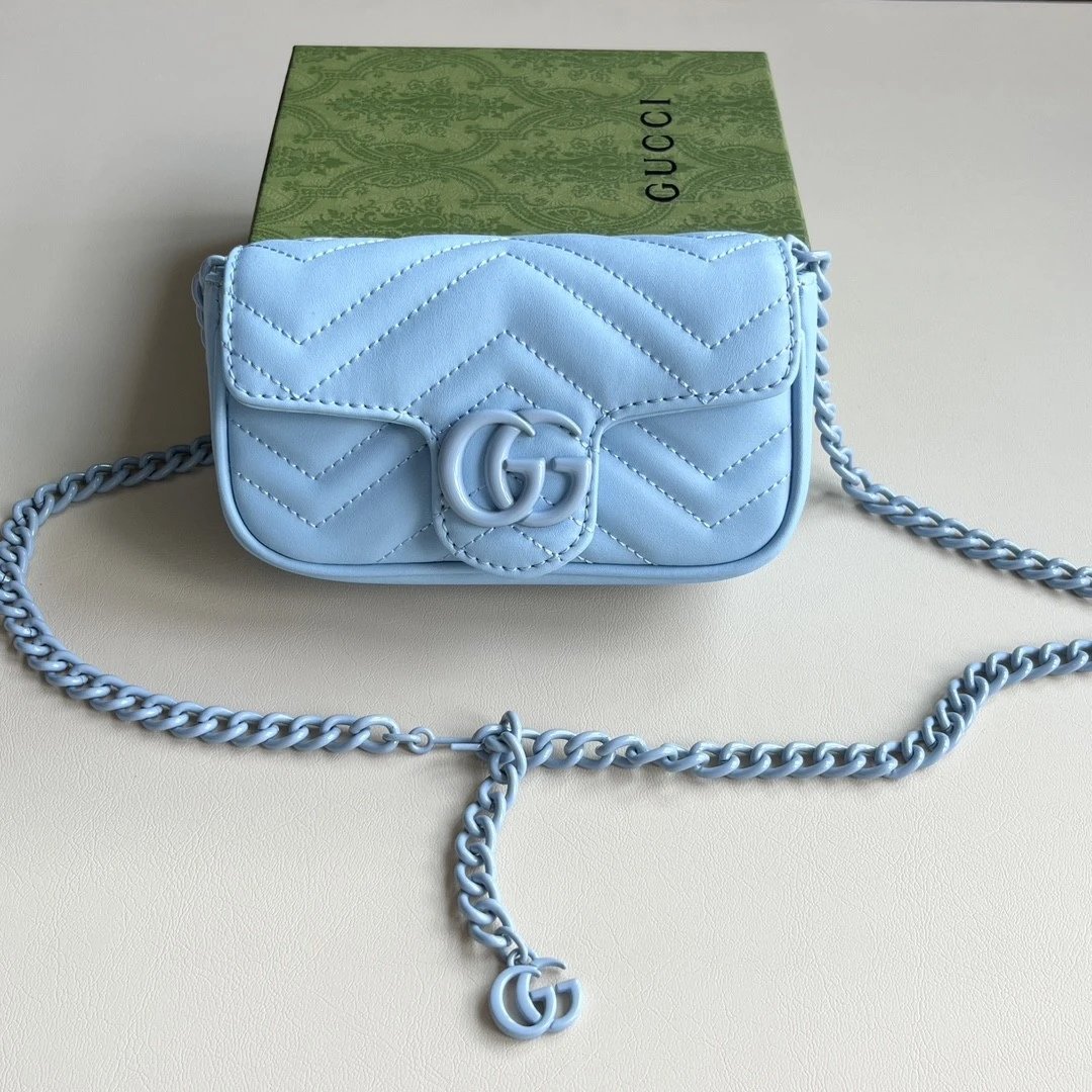 Gucci GG Marmont Mini Chain Belt Bag
