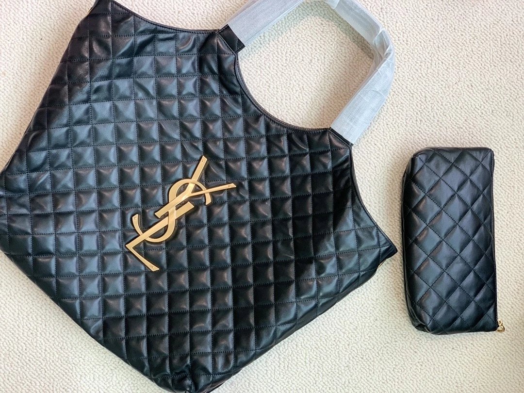 Saint Laurent Icare Quilted Lambskin Large Tote