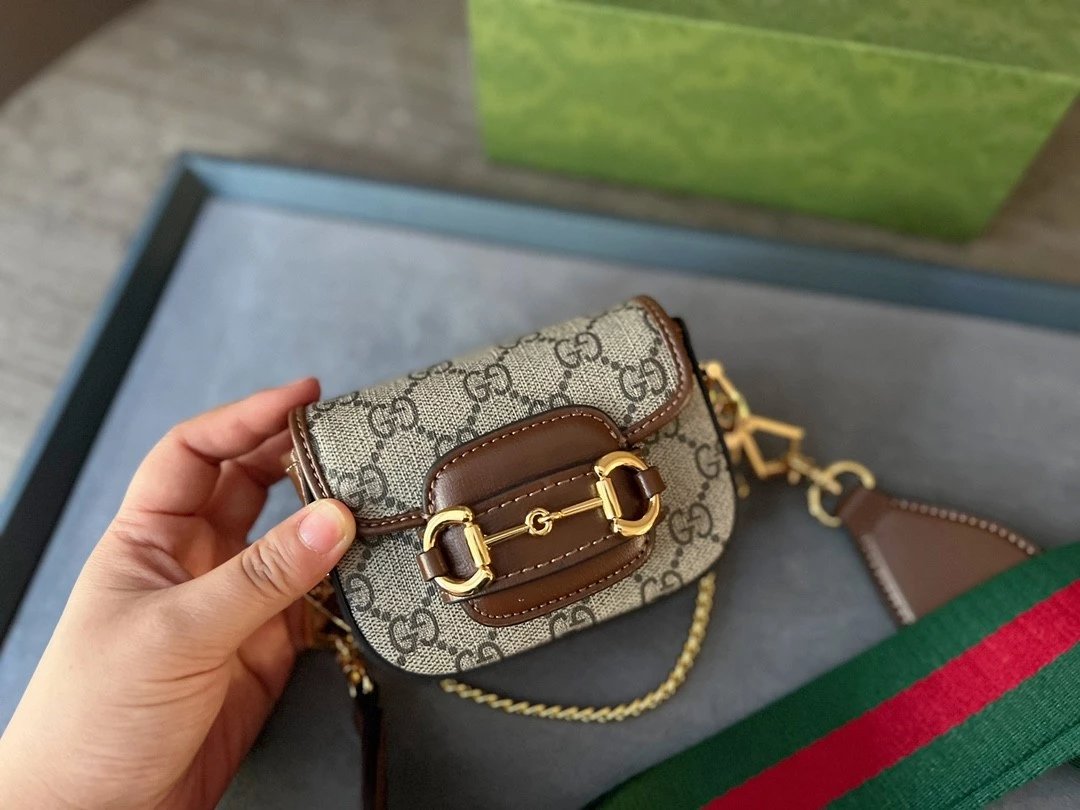 Gucci Super Mini Saddle Bag with Wide Strap
