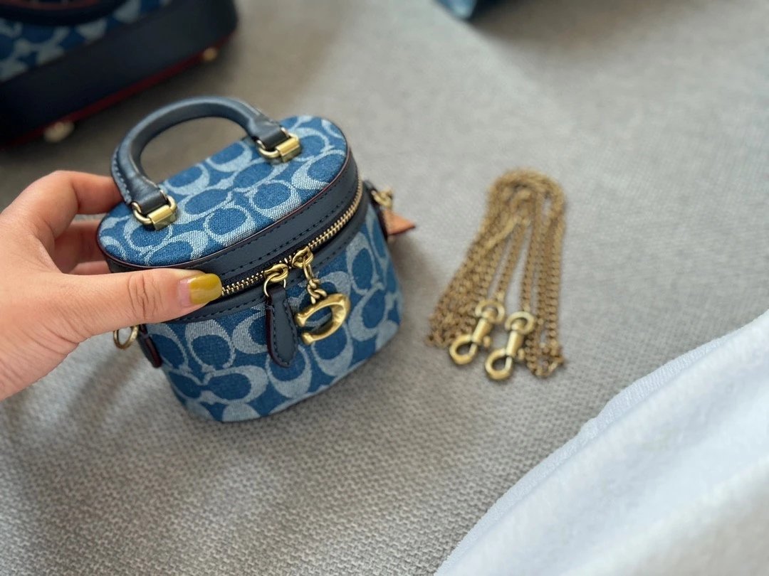 Coach Barrel Cosmetic Pouch Bag