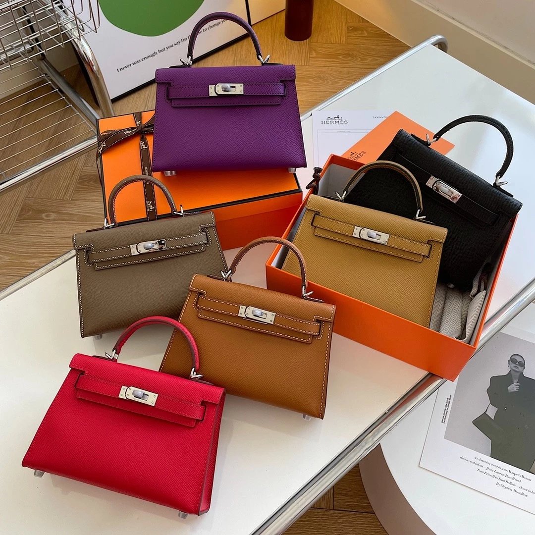 Hermes Mini Kelly II Leather Bag