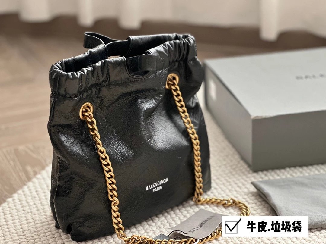 Balenciaga Waxed Leather Shopping Tote