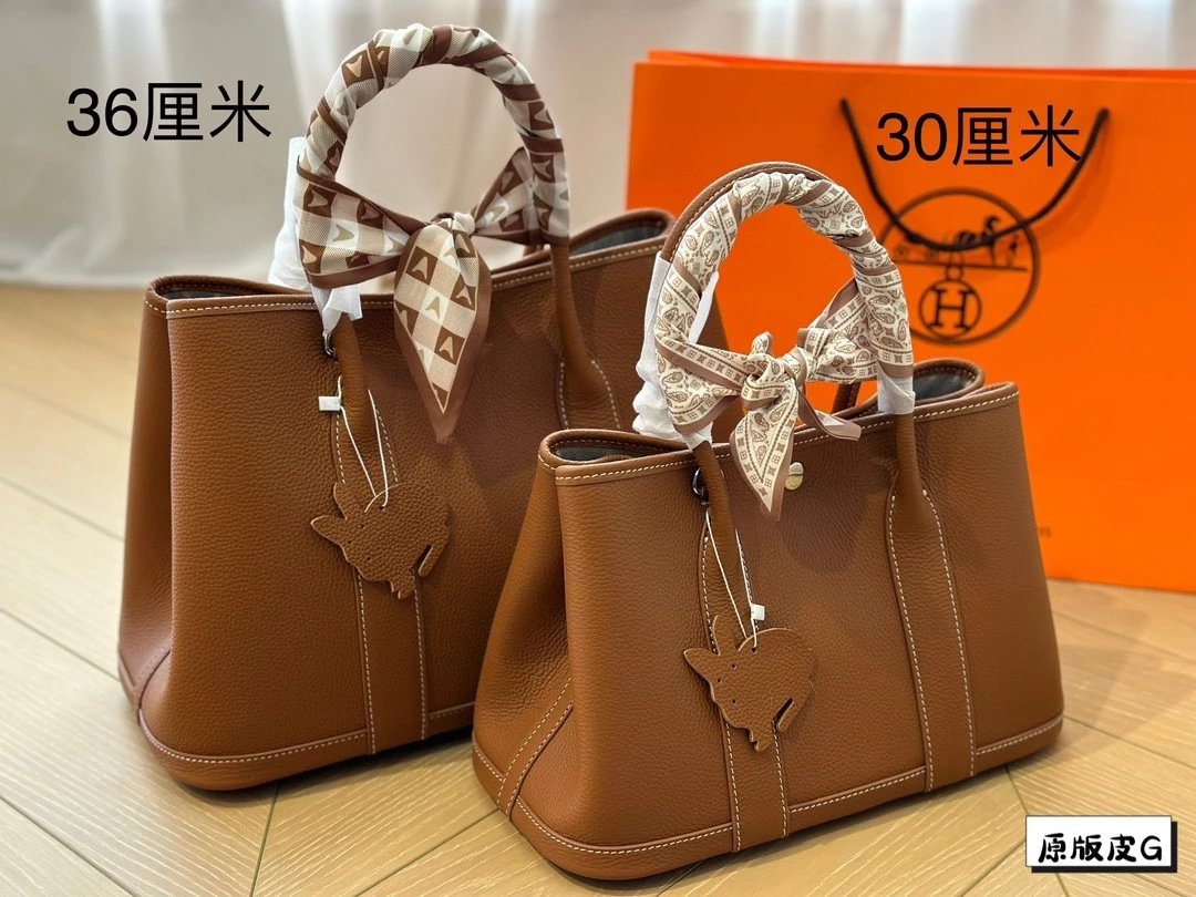 Hermes Garden Party Large Leather Tote