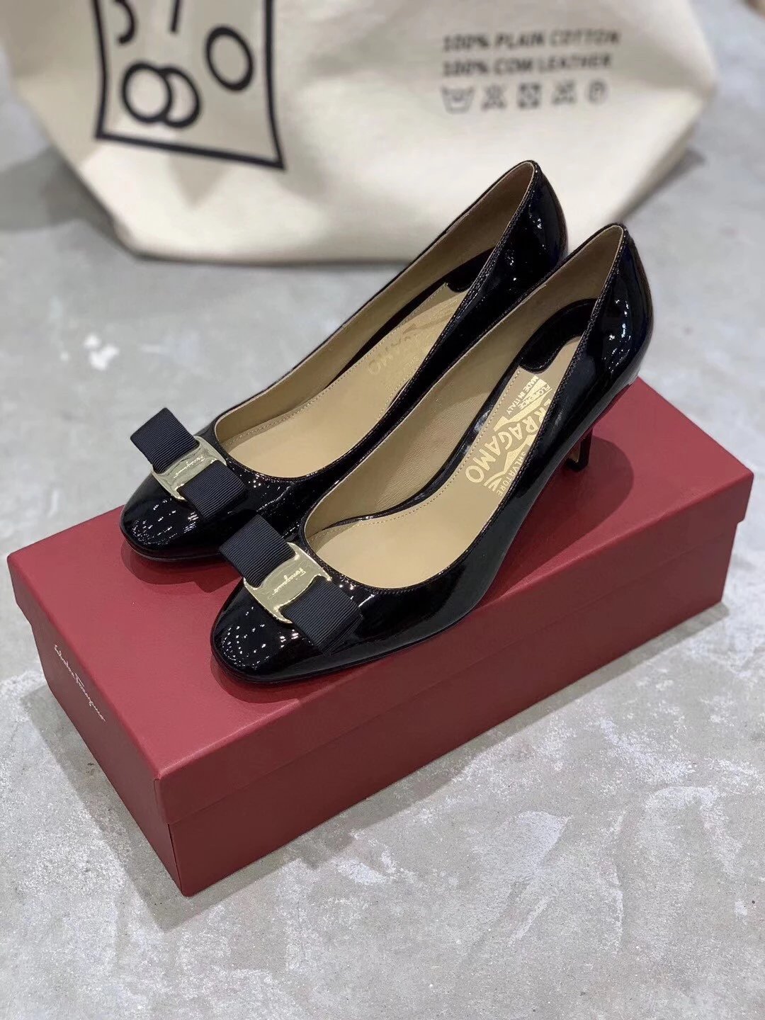 Ferragamo Square Toe Stiletto Heels