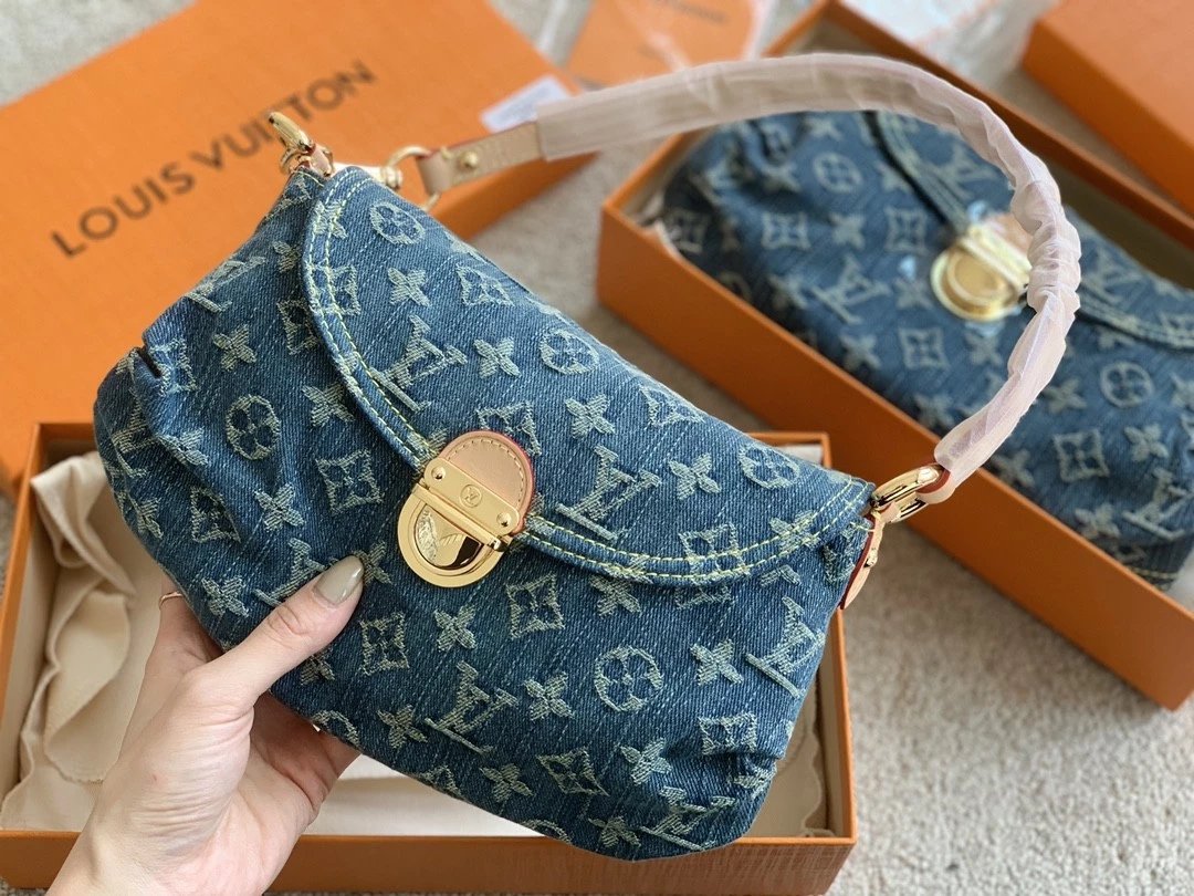 Louis Vuitton Vintage Denim Shoulder Bag