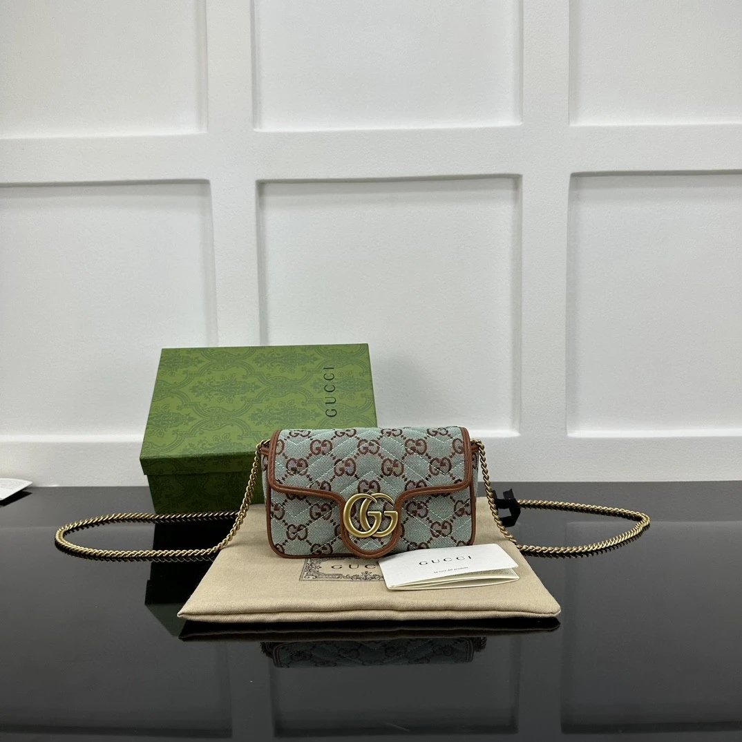 Gucci GG Canvas Marmont Flap Shoulder Bag