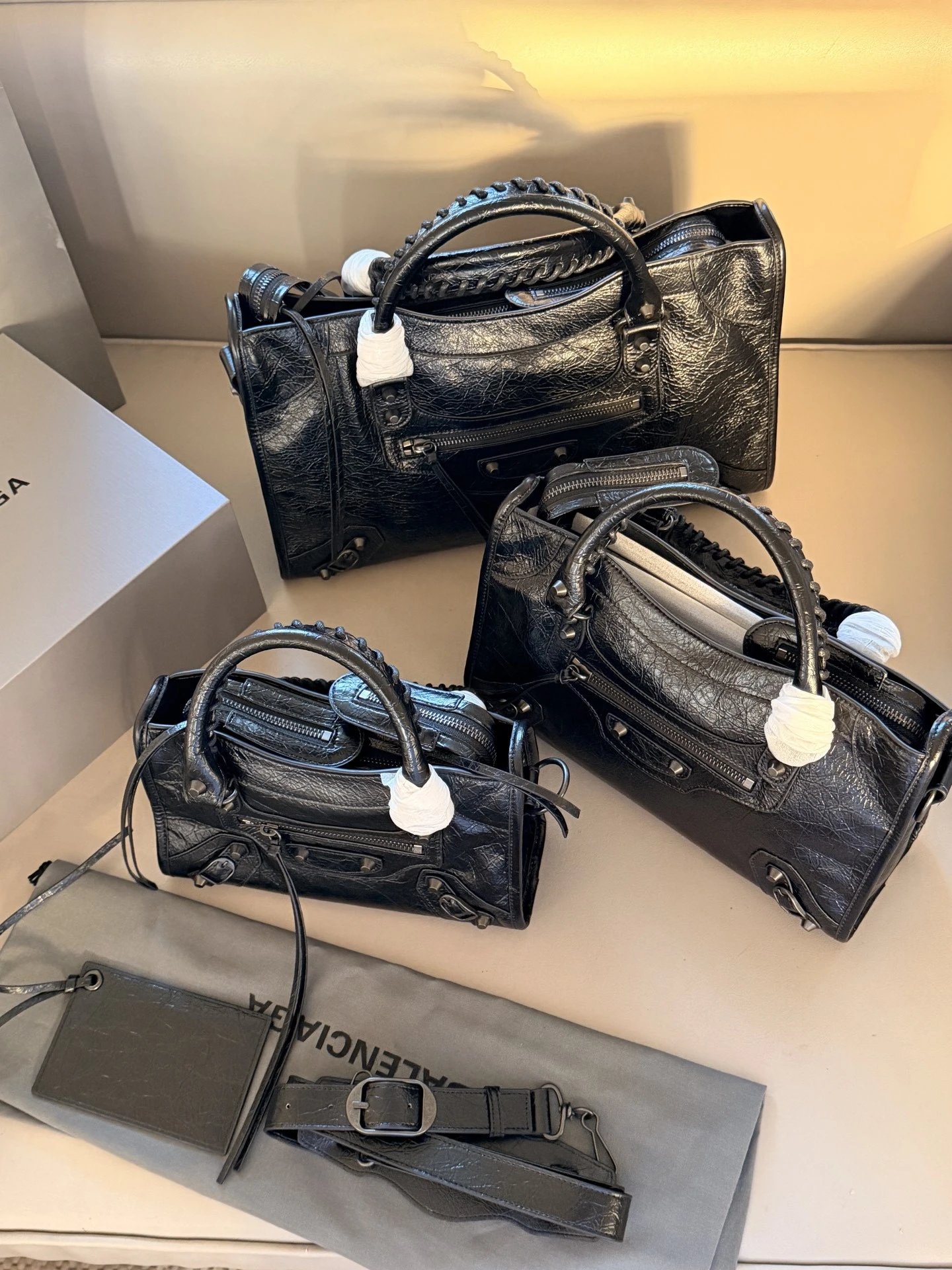 Balenciaga Le Cagole Leather Tote Bag