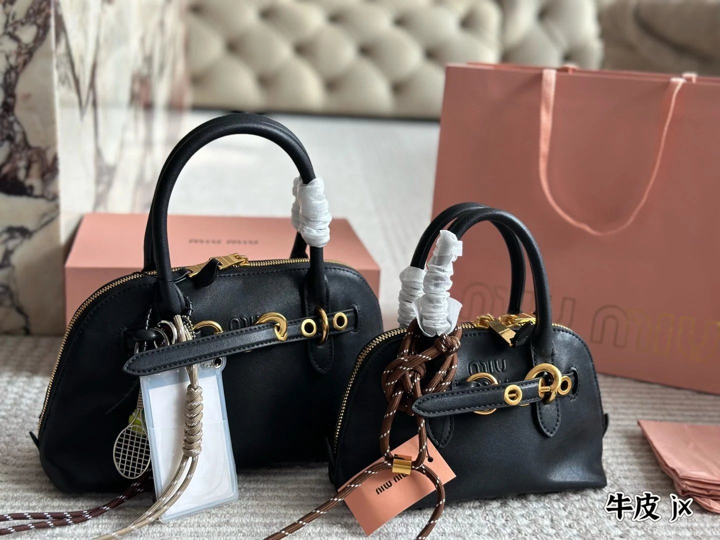 Miu Miu Leather Shell Shoulder Bag