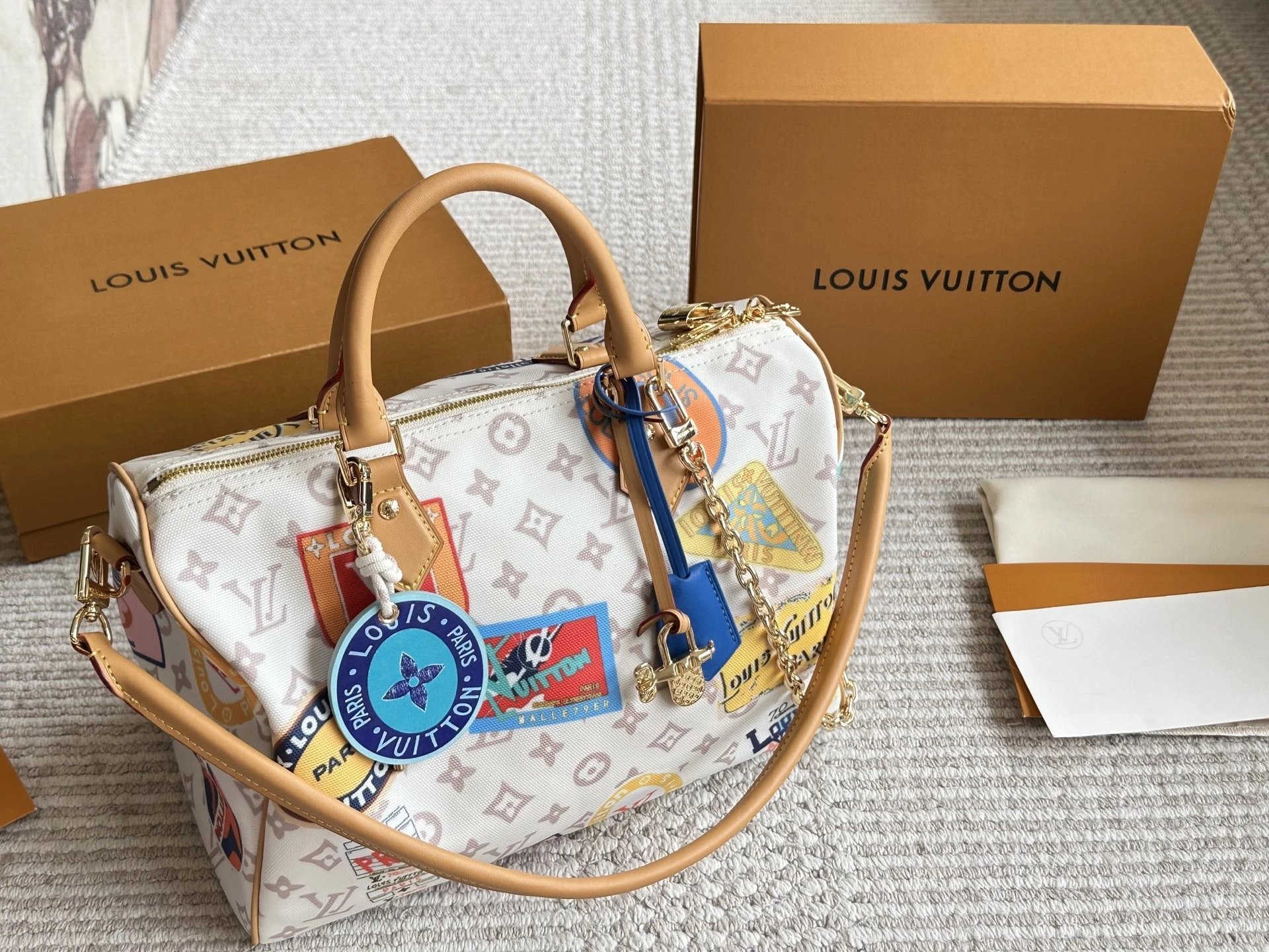 Louis Vuitton Speedy 30 Graffiti Pillow Bag