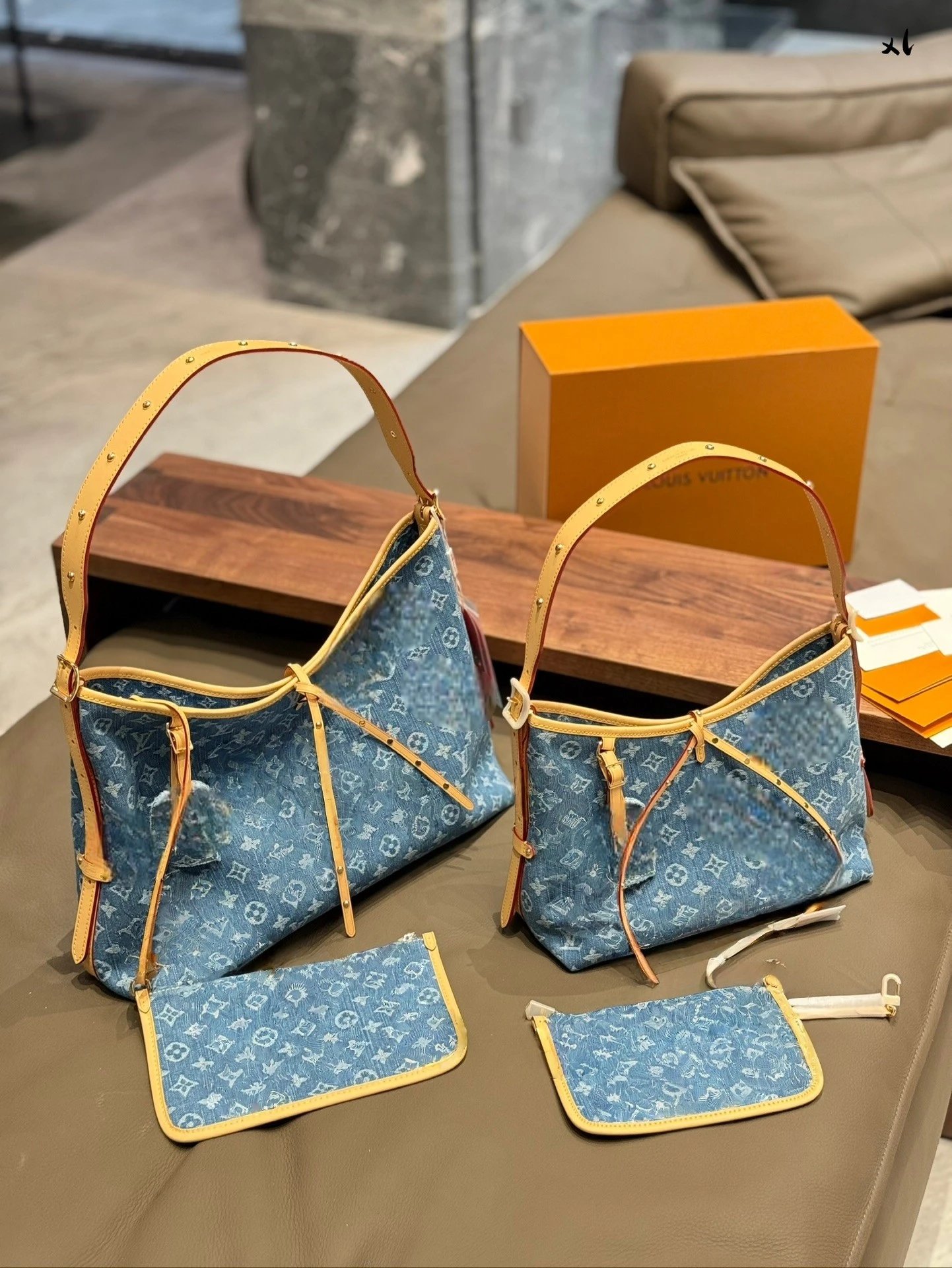 Louis Vuitton Denim CarryAll Tote Bag