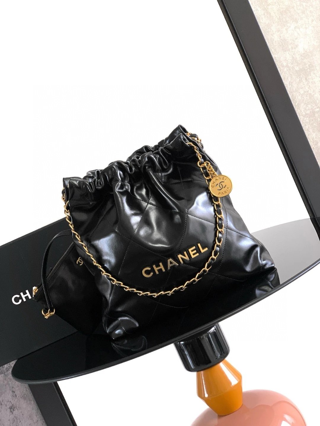 Chanel 22 Bag Leather Shopping Tote