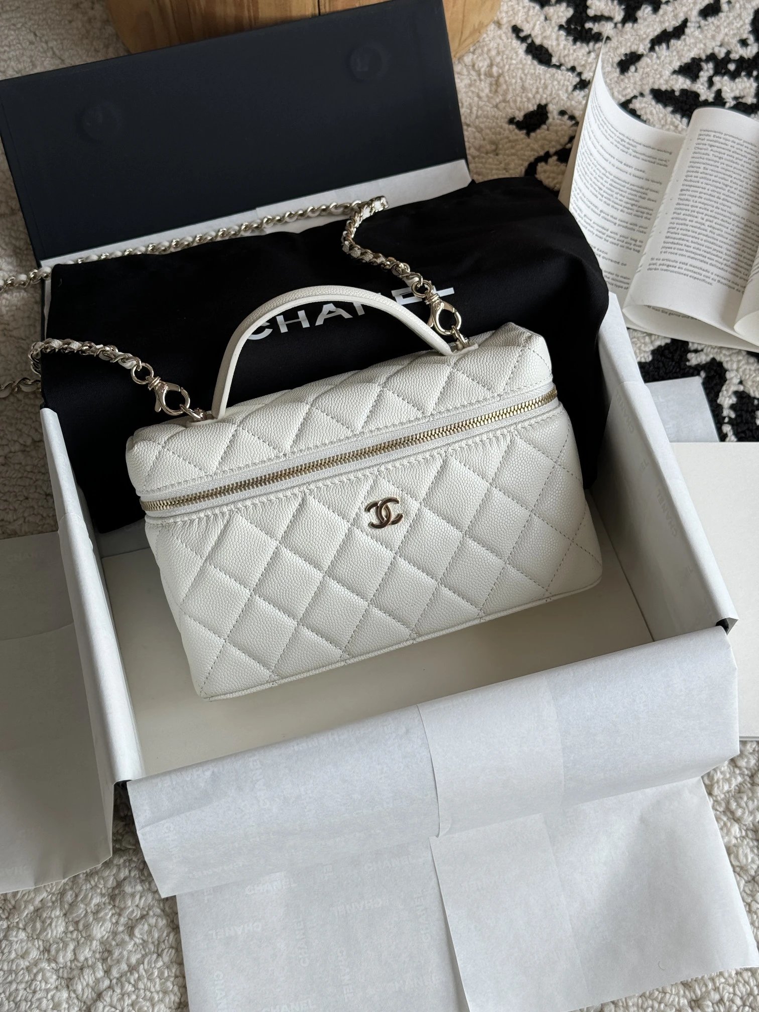 Chanel 25P Caviar Vanity Bag