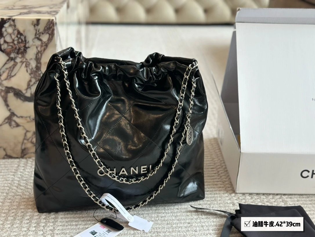 Chanel 22 Bag Waxed Leather Shopping Tote