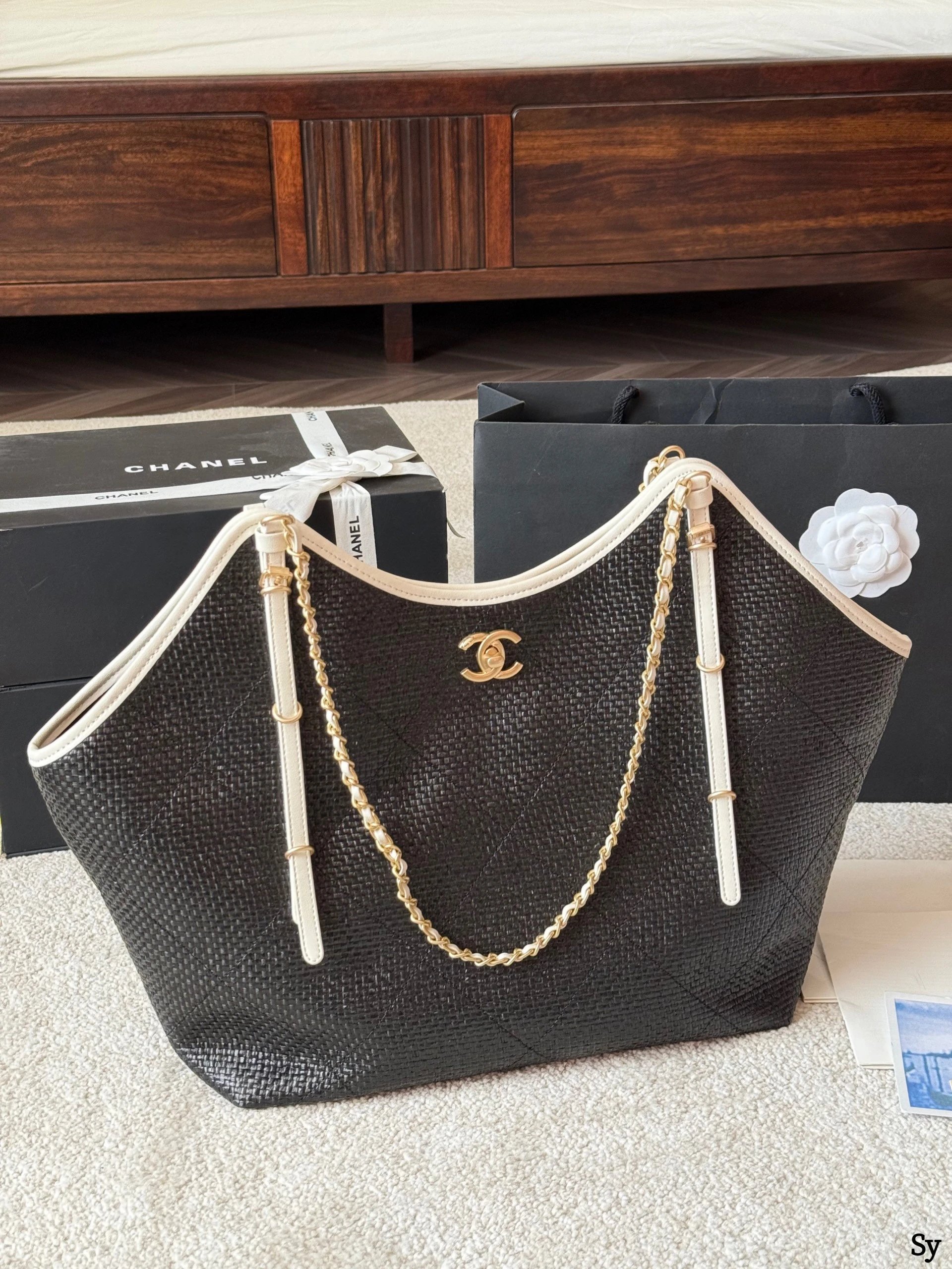 Chanel 26C Woven Tote Bag