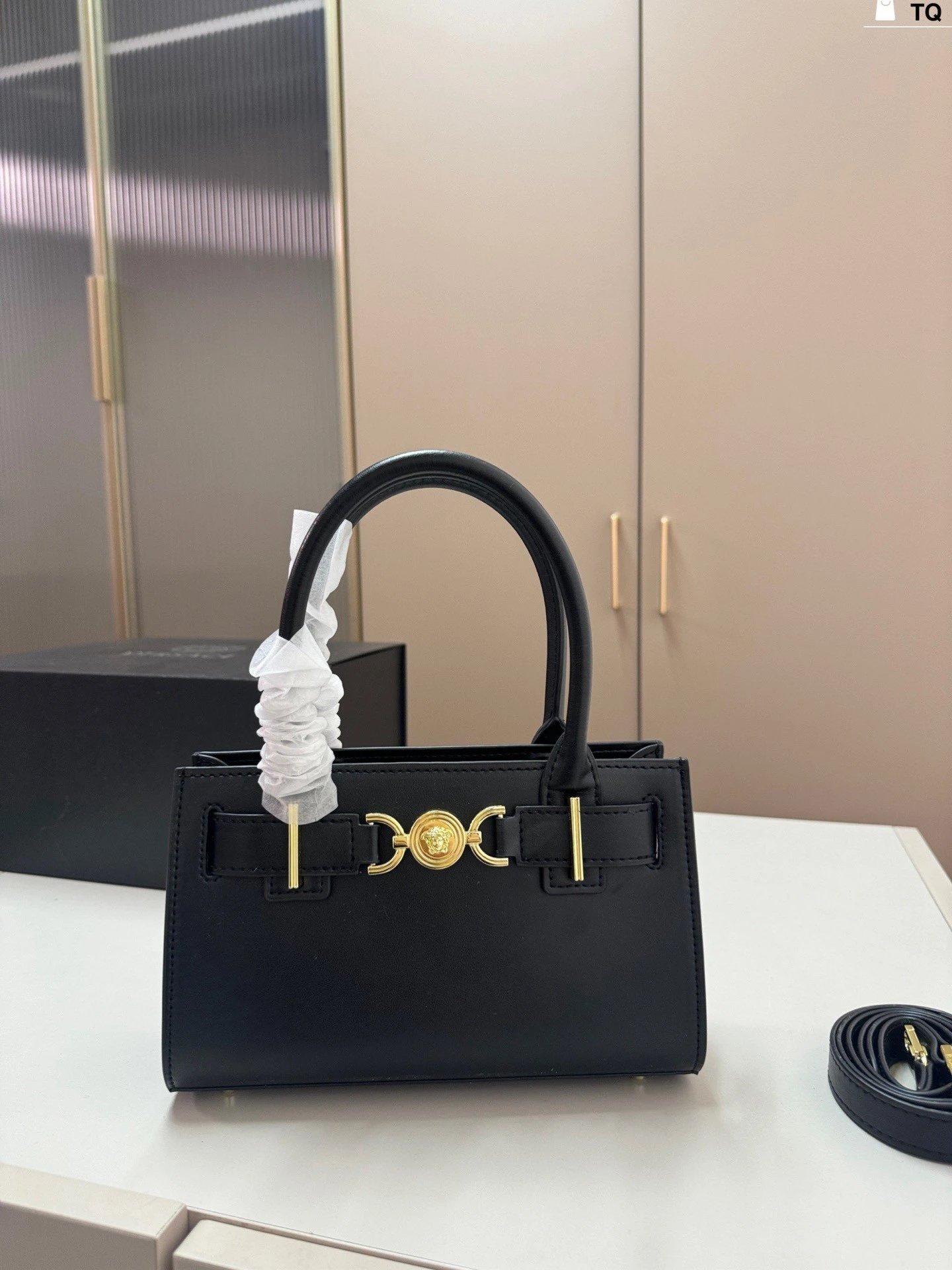 Versace Leather Tote Bag