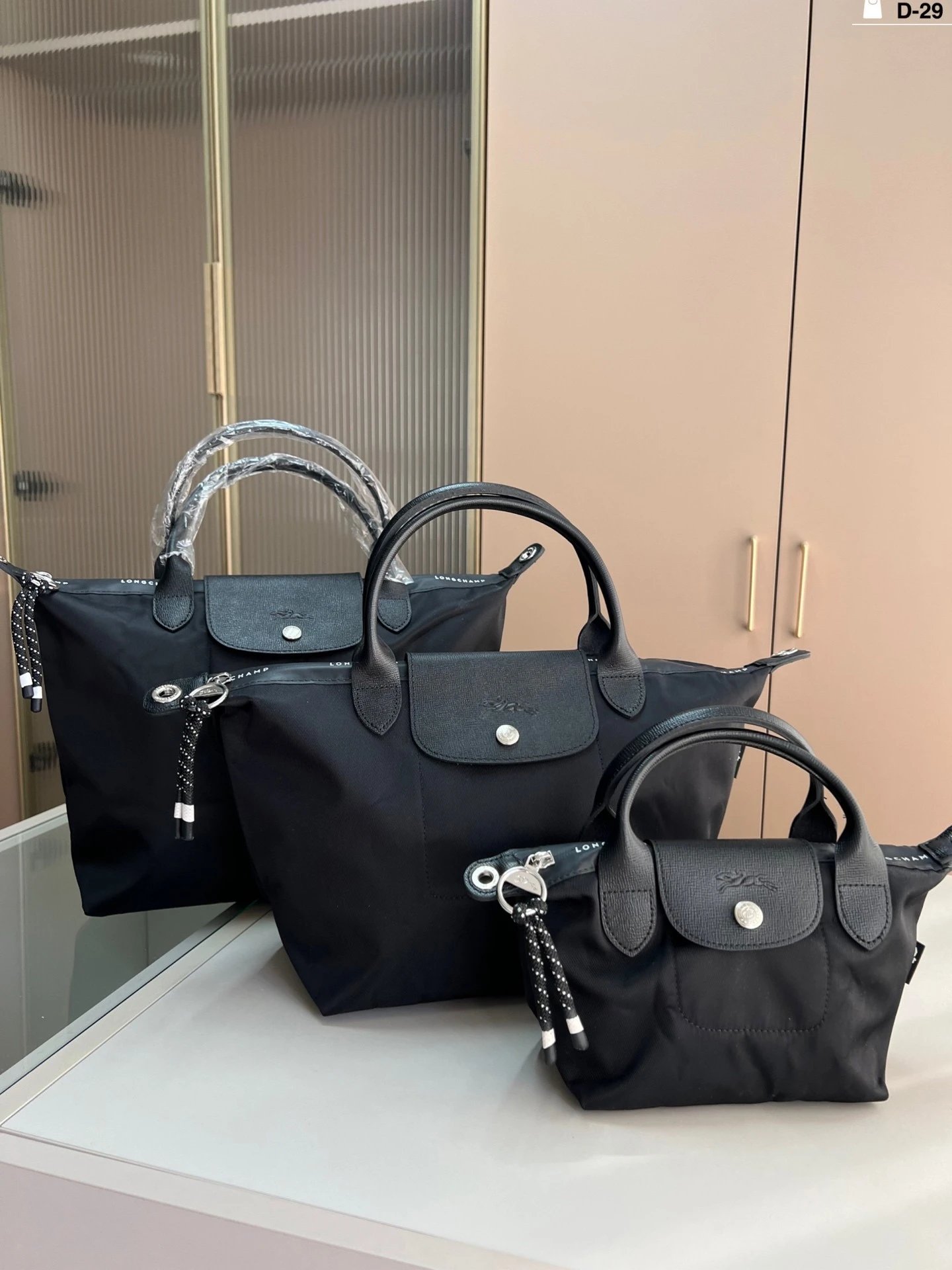 Longchamp Canvas Dumpling Shoulder Bag