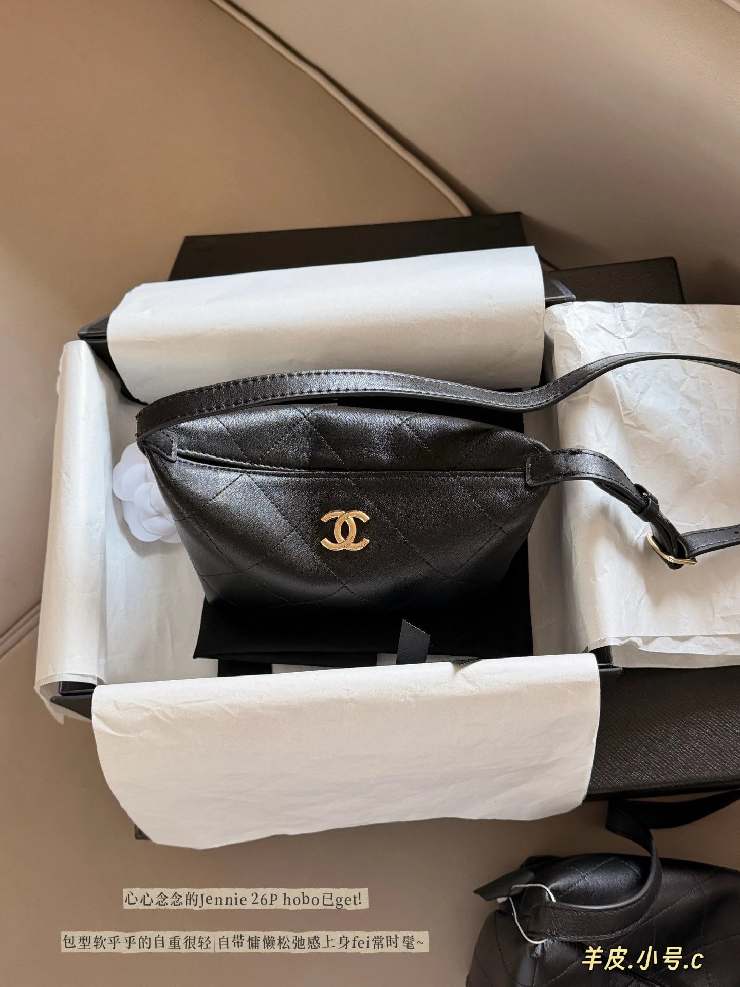 Chanel 26P Lambskin Hobo Bag