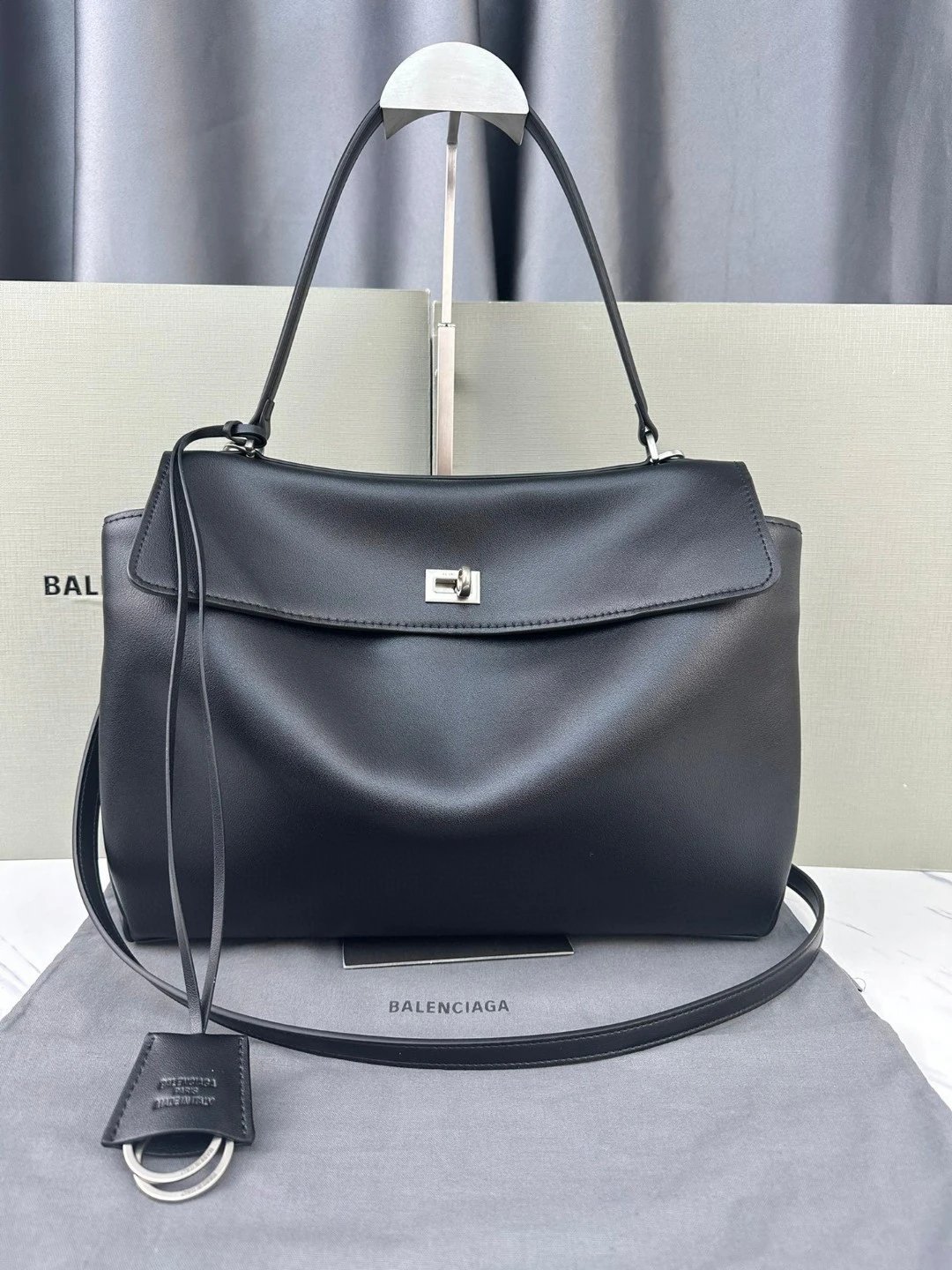 Balenciaga Rodeo Leather Tote Bag