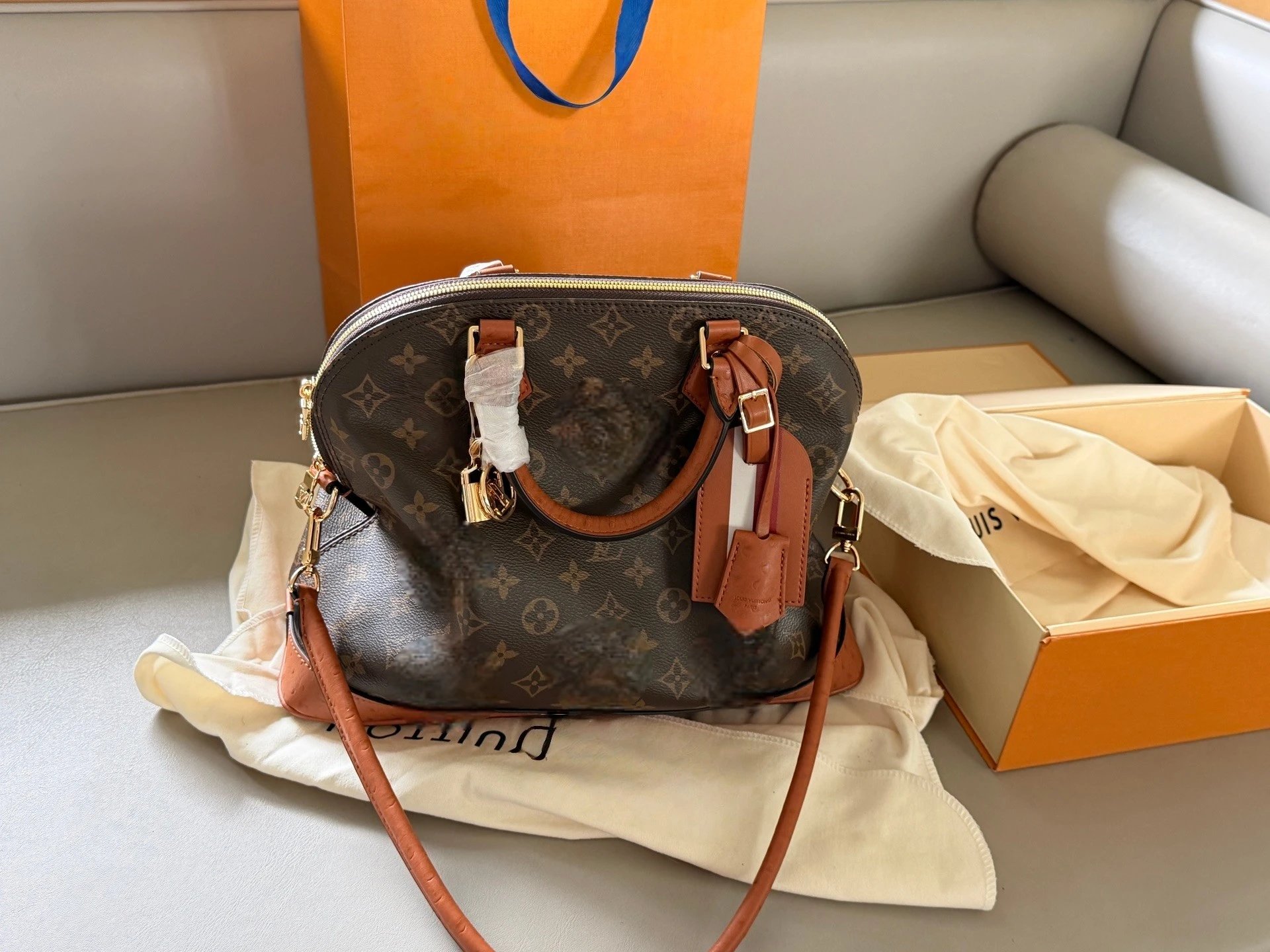 Louis Vuitton Alma MM Shell Handbag