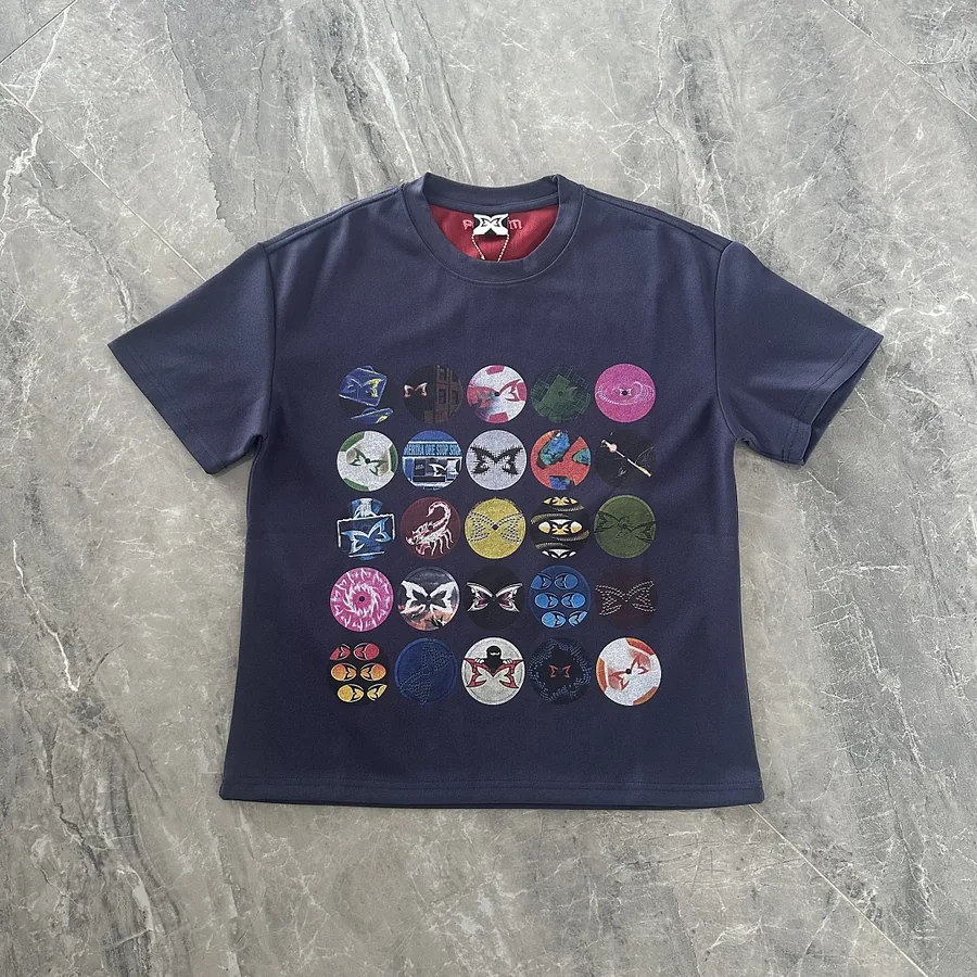Butterfly Badge Graphic Tee Navy