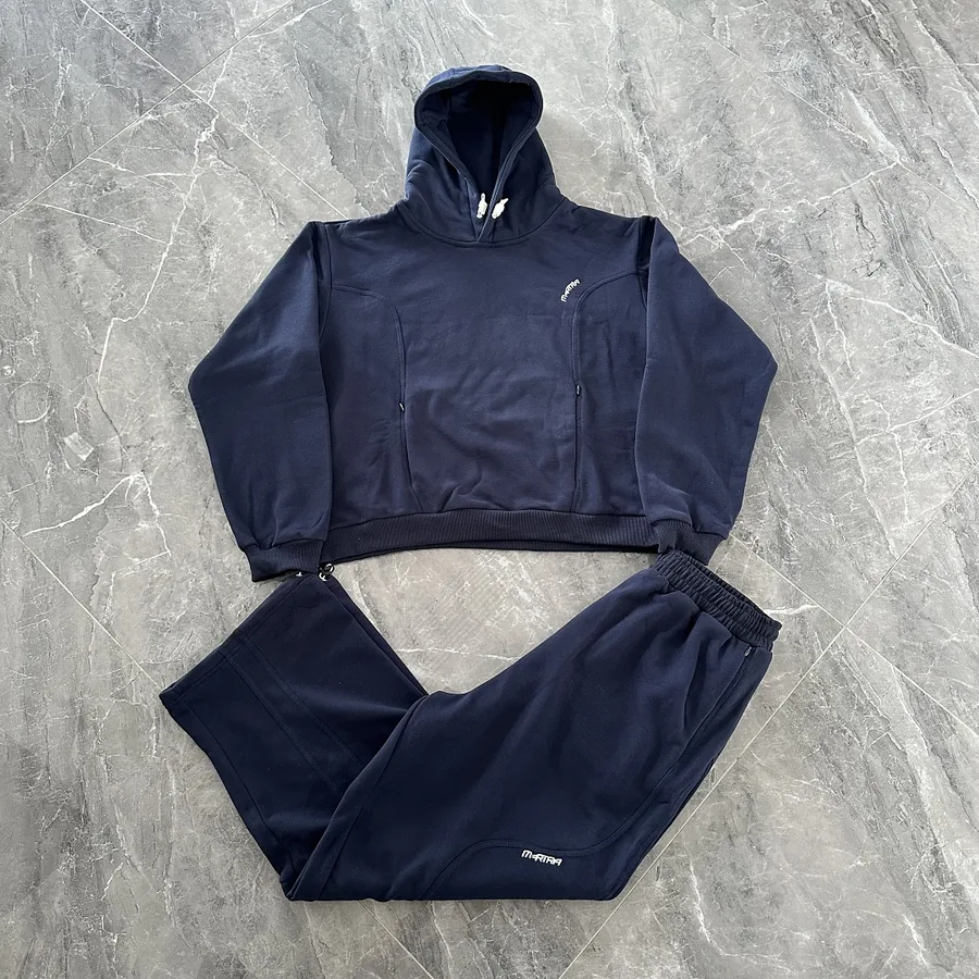 Zip Hoodie Tracksuit Navy