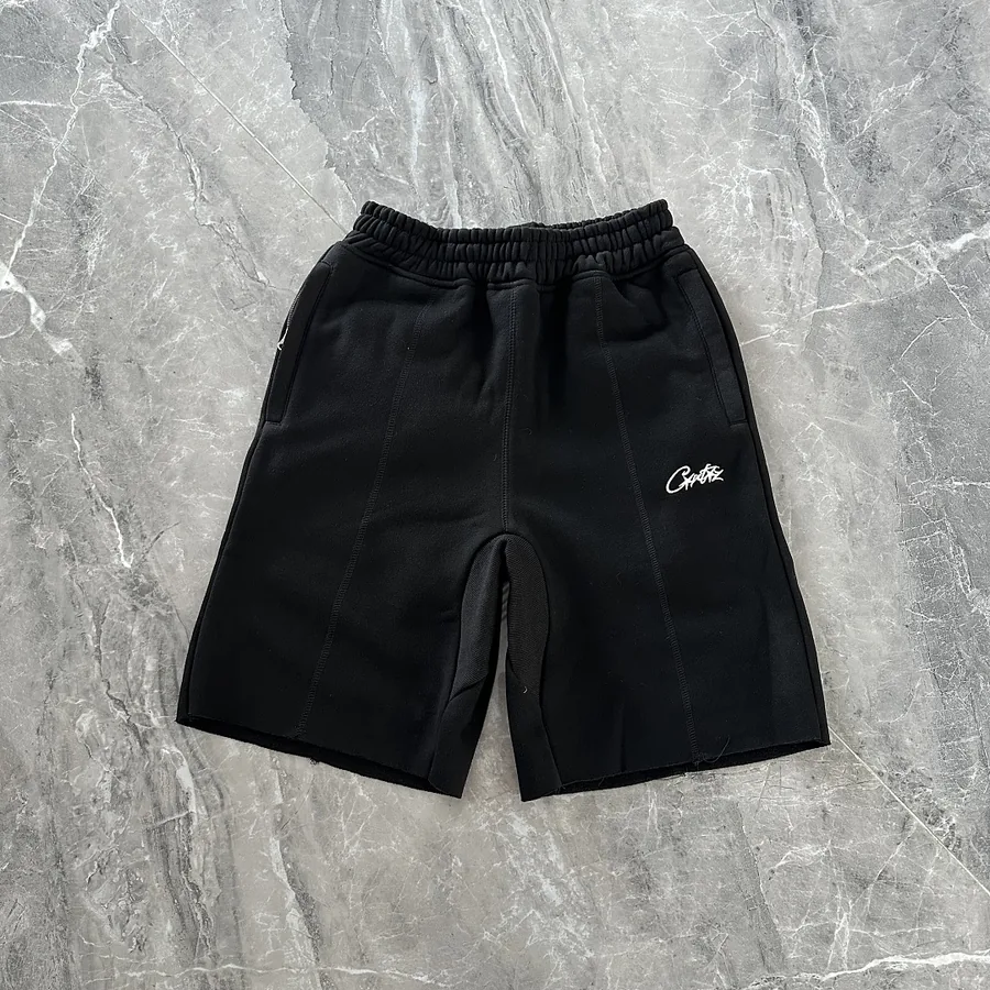 Corteiz Logo Sweat Shorts Black